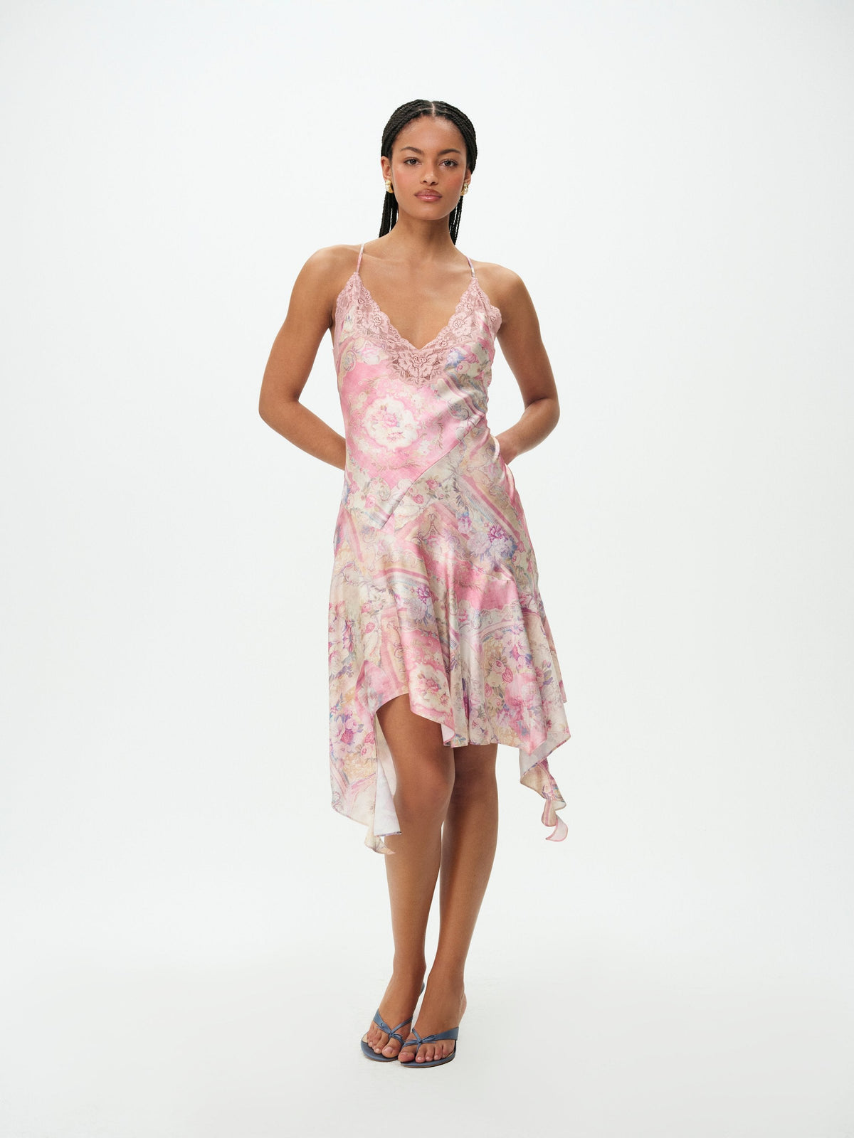 Lani Midi Dress Pink - For Love & Lemons