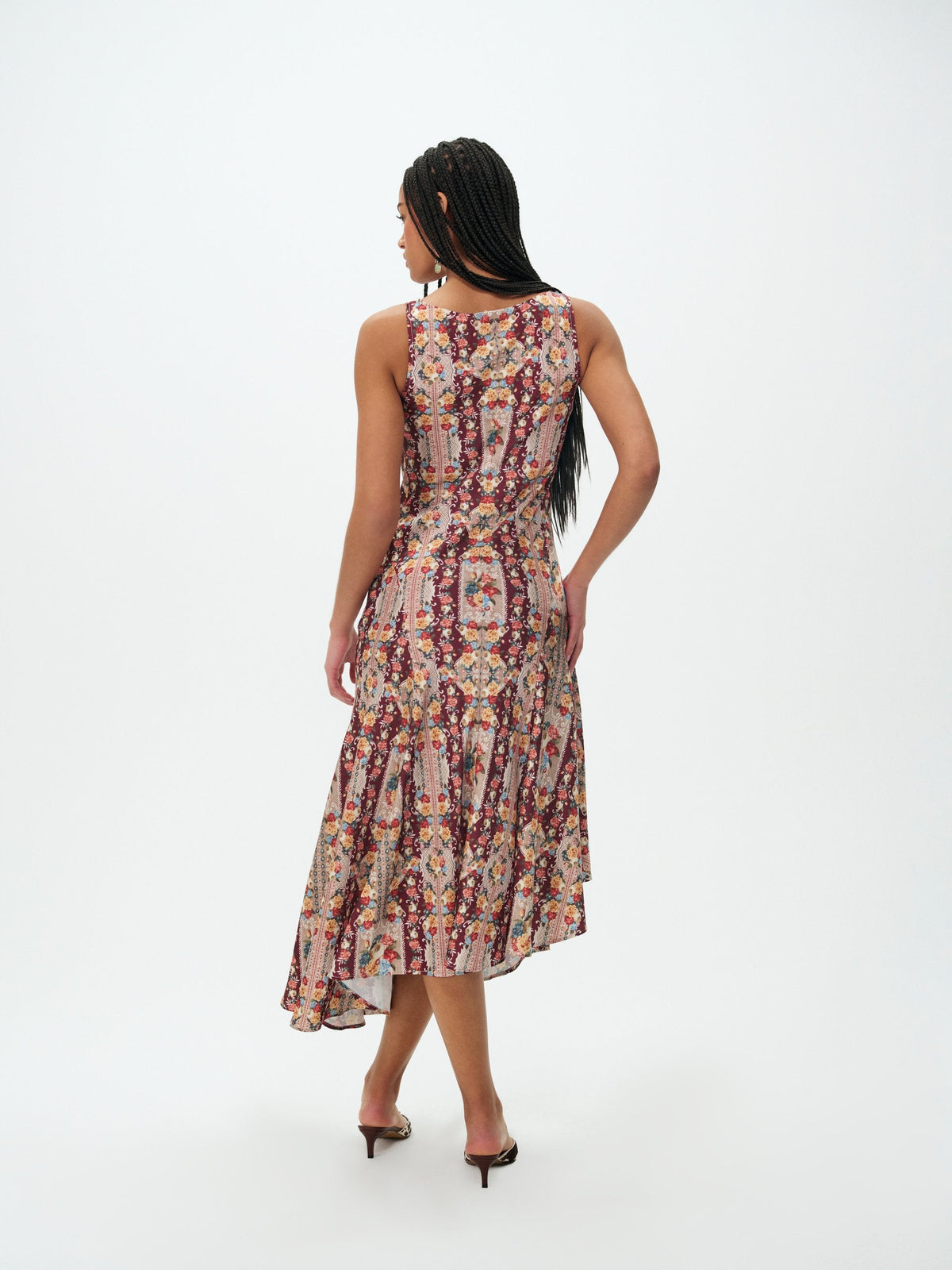 Maple Rose Midi Dress Burgundy - For Love & Lemons