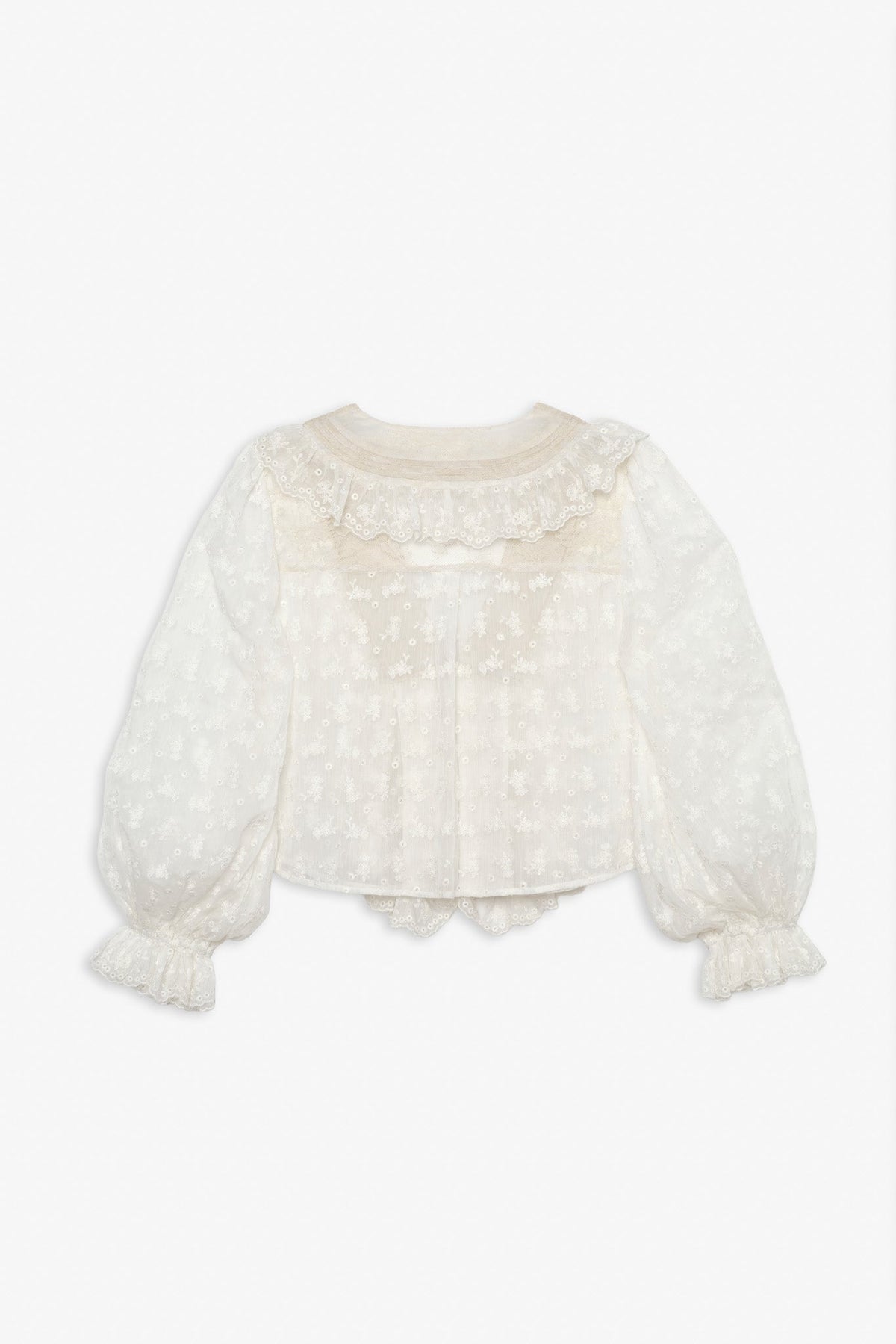 Hamptons Eyelet Blouse Cream - For Love & Lemons