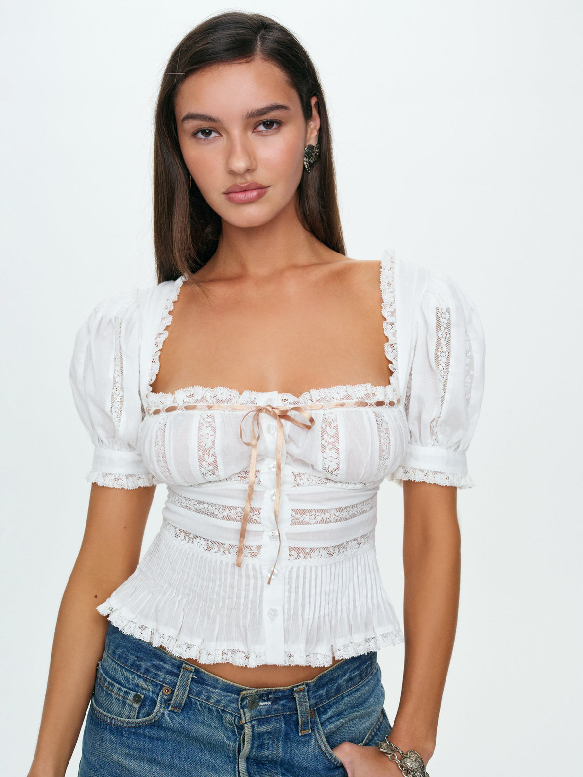 Victorian Top White - For Love & Lemons