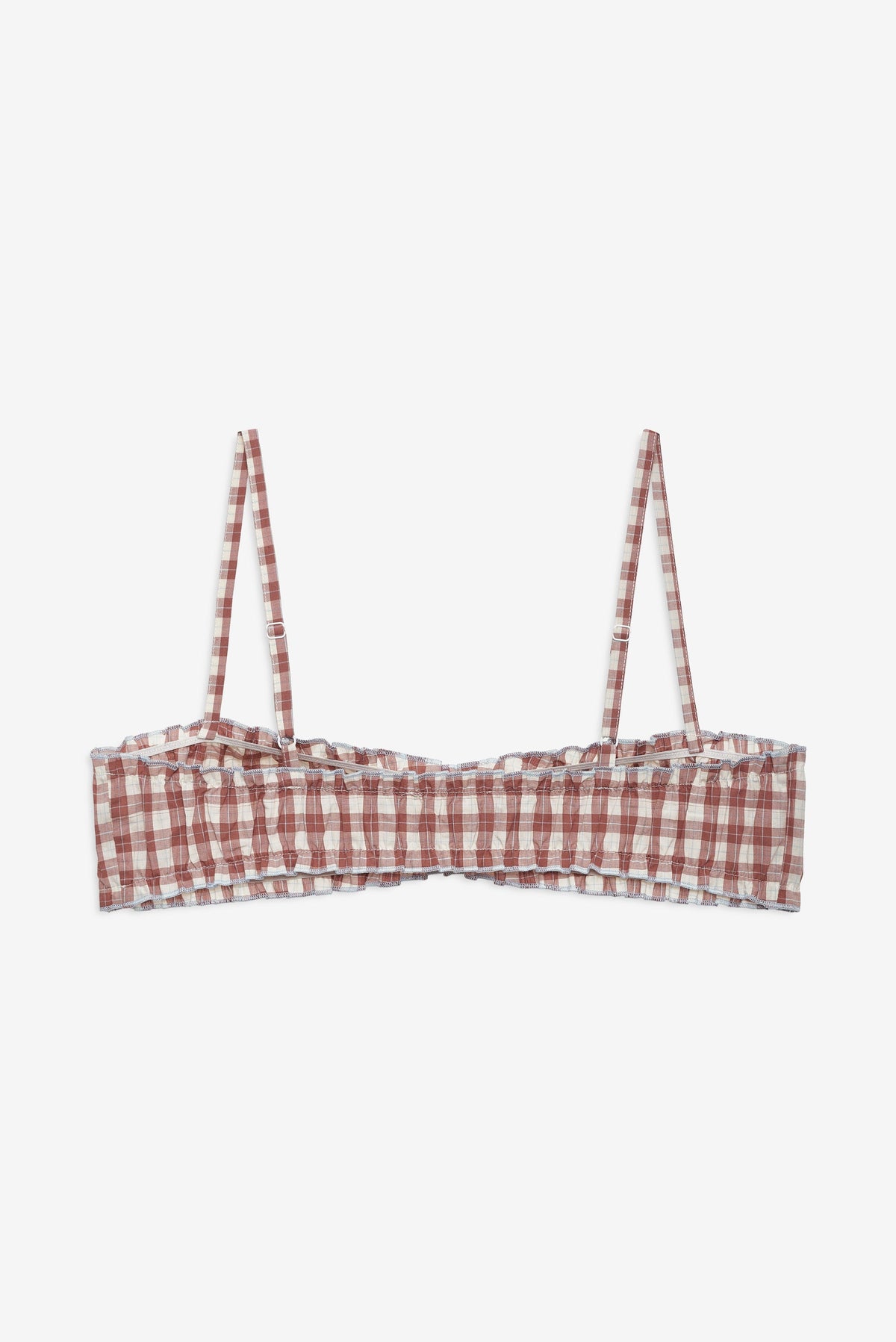 Poppy Gingham Bralette Brown - For Love & Lemons