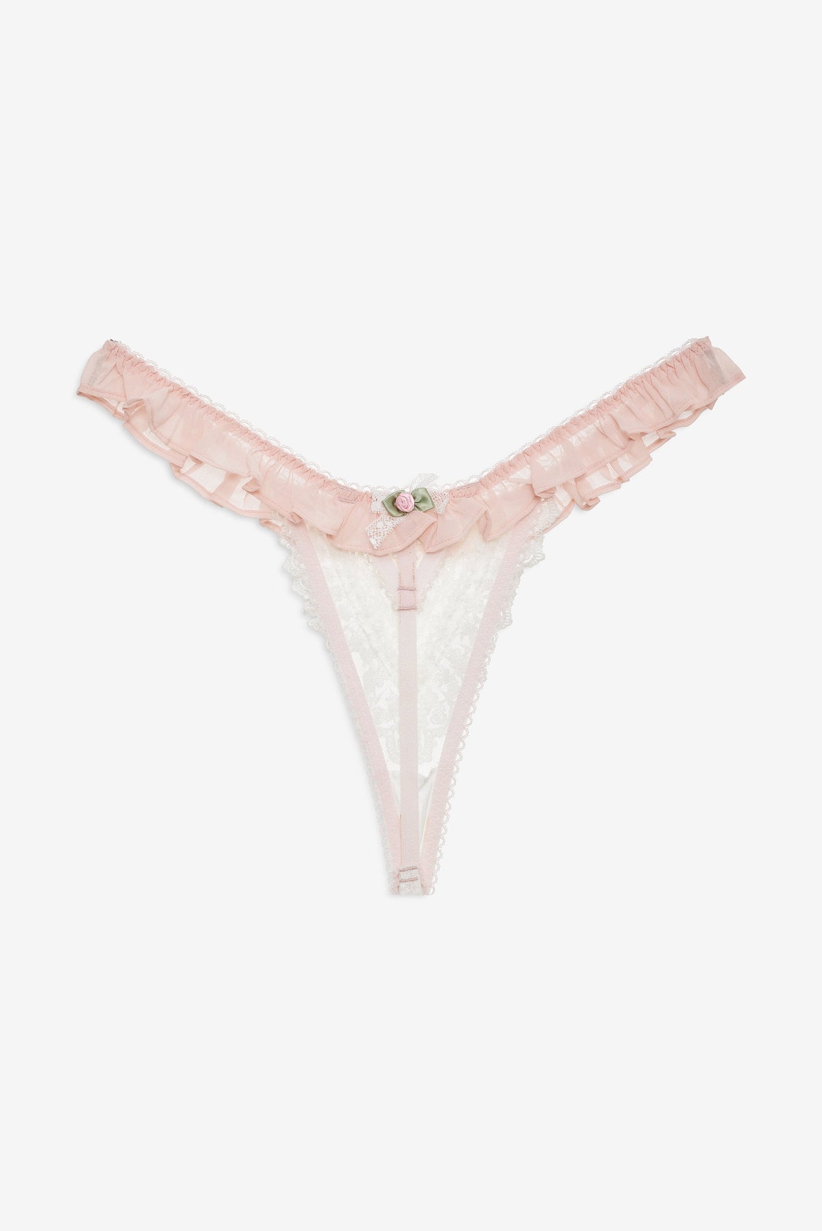 Layered Lace Thong Panty Dusty Rose - For Love & Lemons