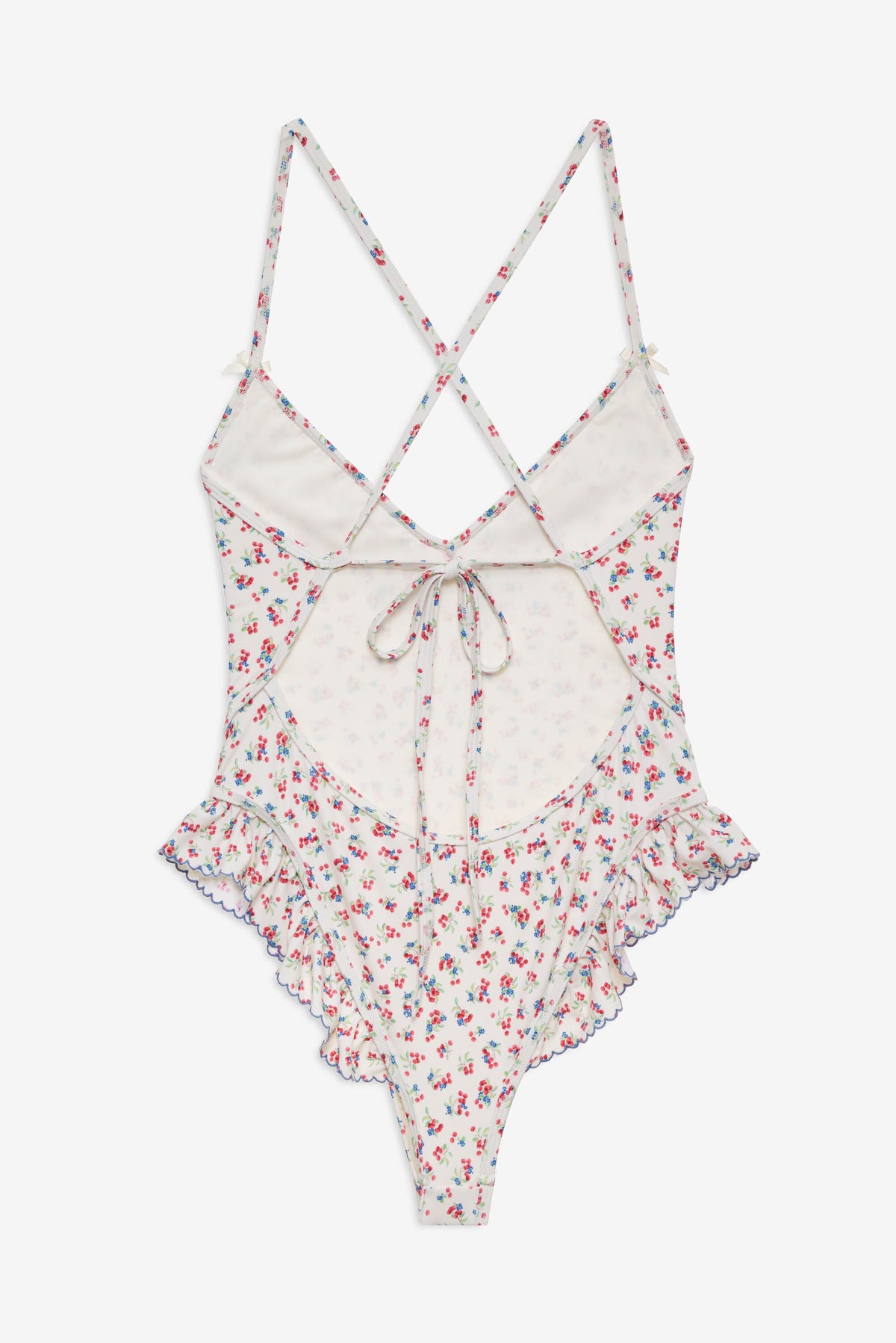 Cherry Mae One Piece Swimsuit Cream - For Love & Lemons