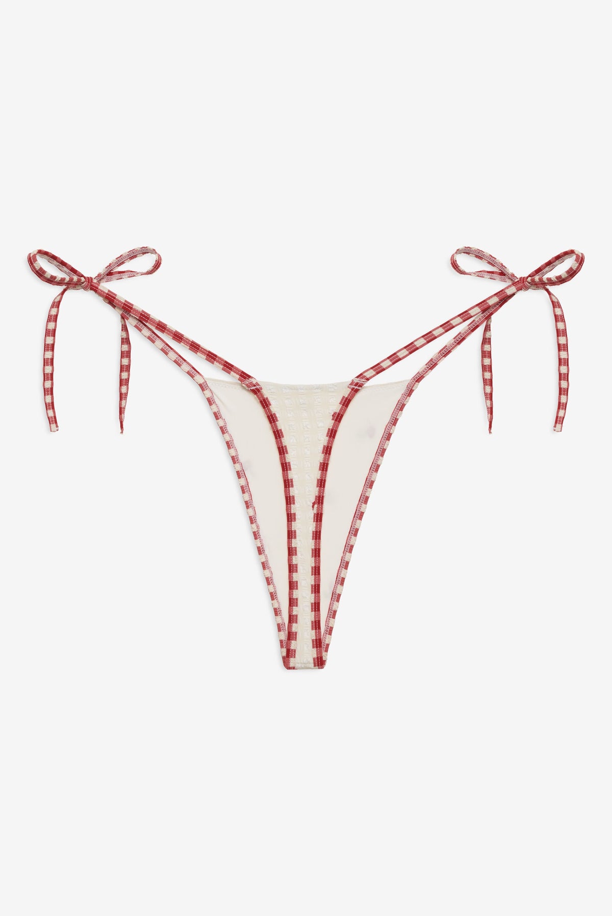 Beaded Cherries Bikini Bottom Cream - For Love & Lemons