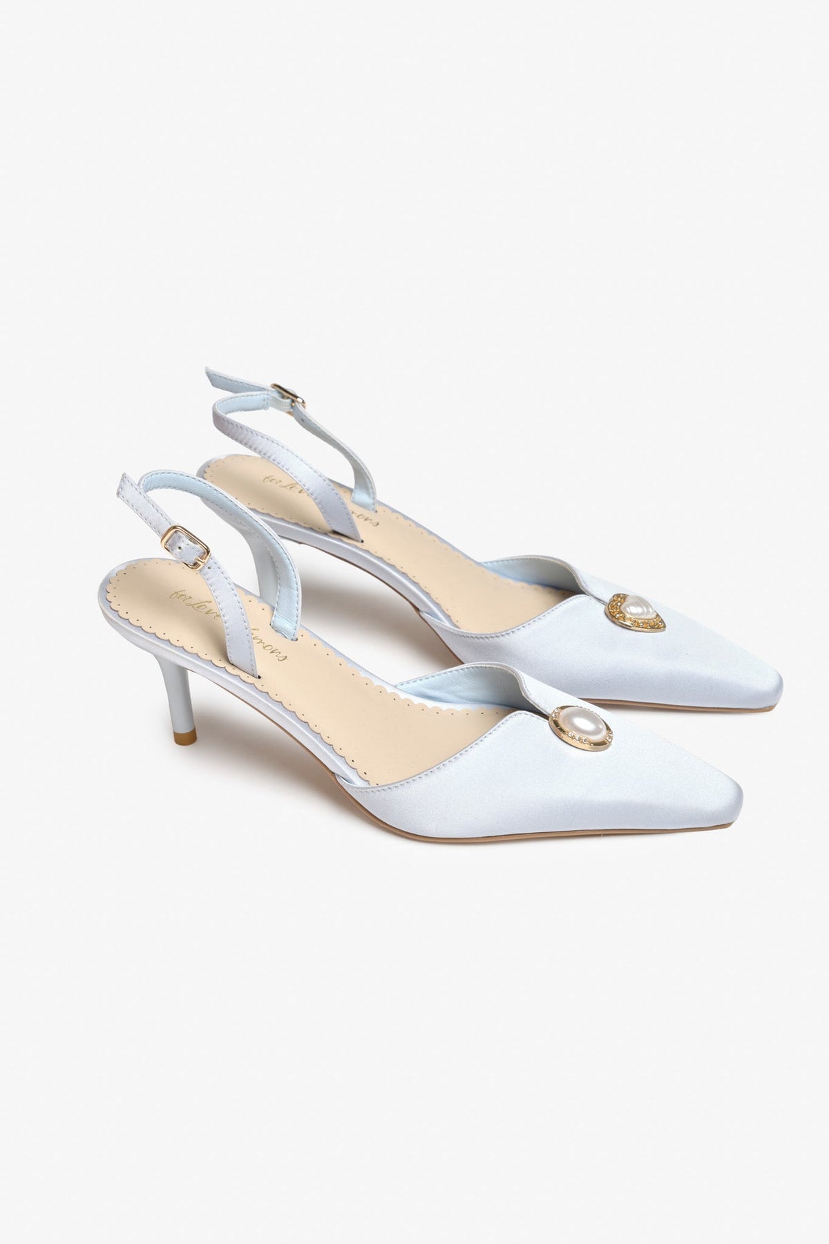 Carol Vintage Button Mule Blue - For Love & Lemons