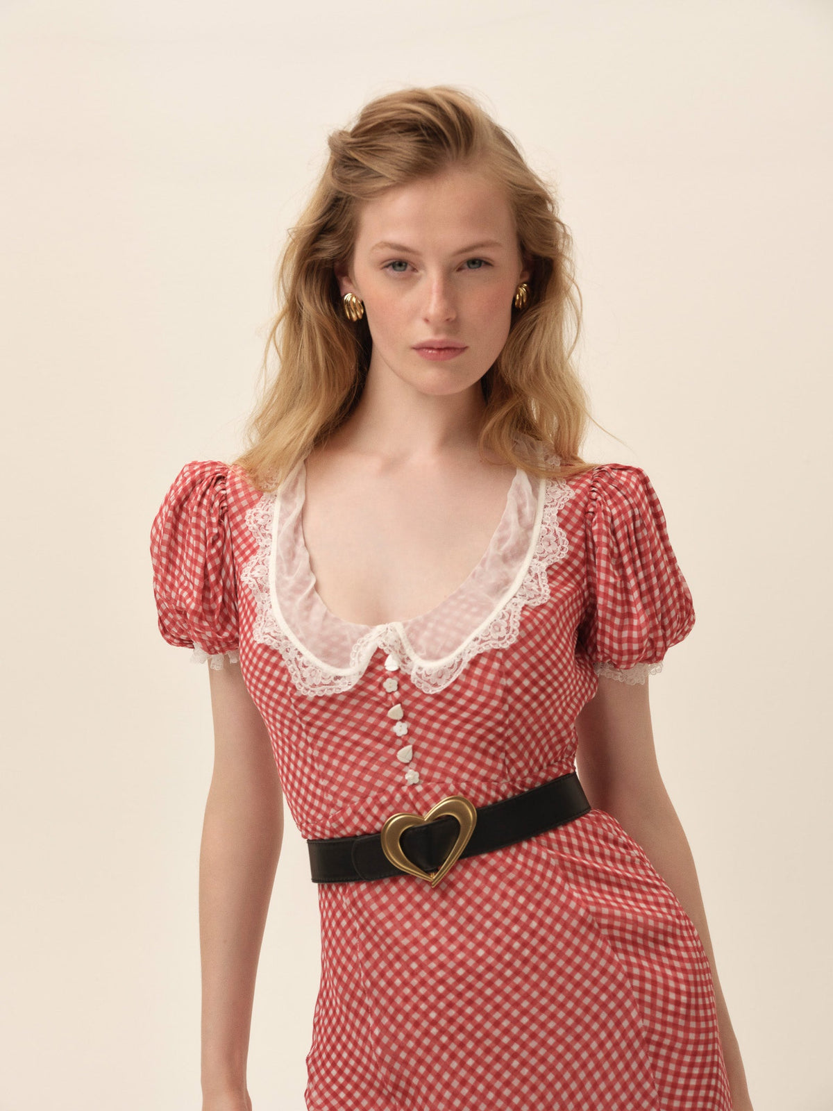 Heart Buckle Belt Black - For Love & Lemons