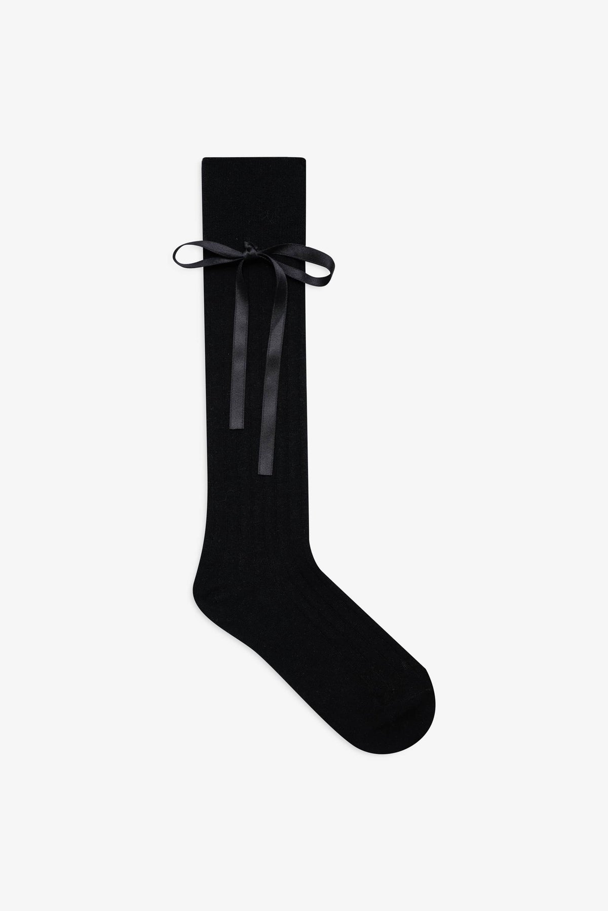 Knee-High Bow Socks Black - For Love & Lemons