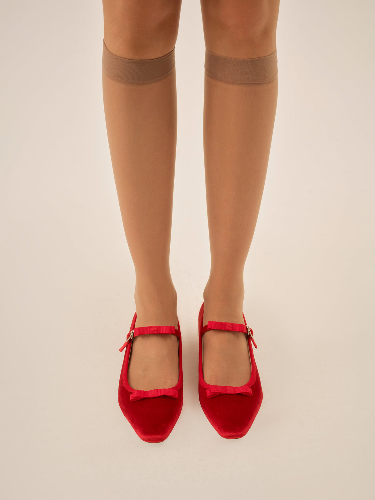 Lucia Velvet Mary Jane Red - For Love & Lemons