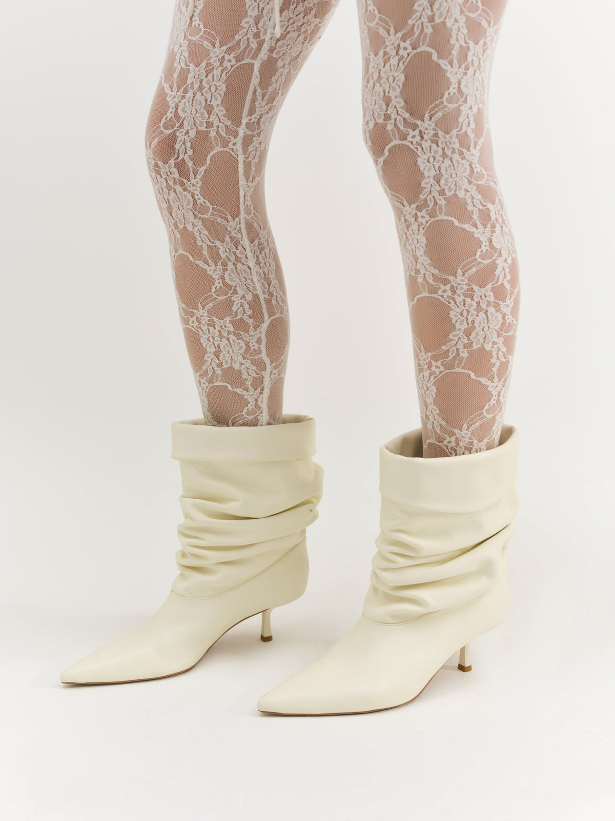 Verbana Slouch Boot Cream - For Love & Lemons