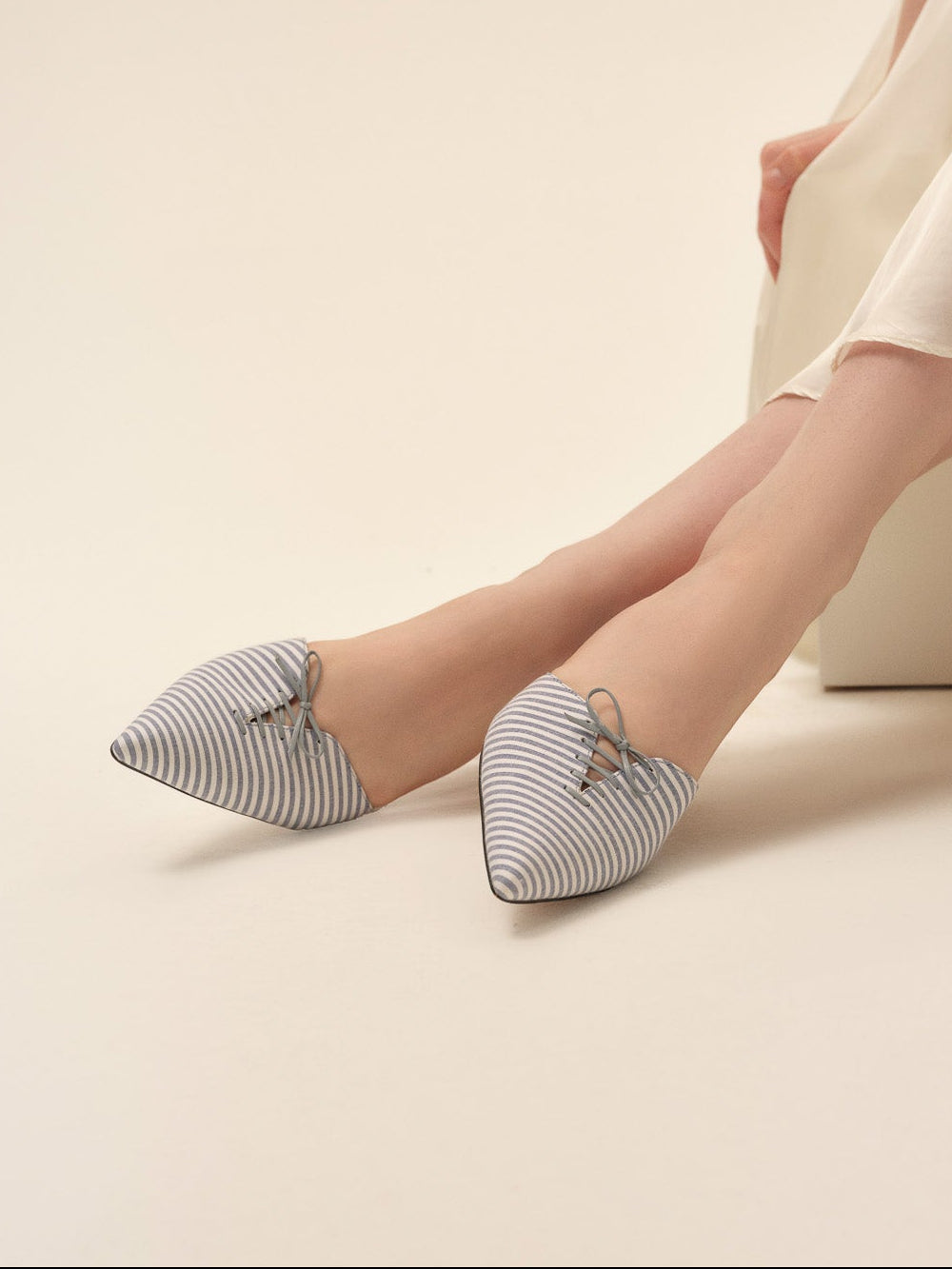 Amy Linen Mule Blue - For Love & Lemons
