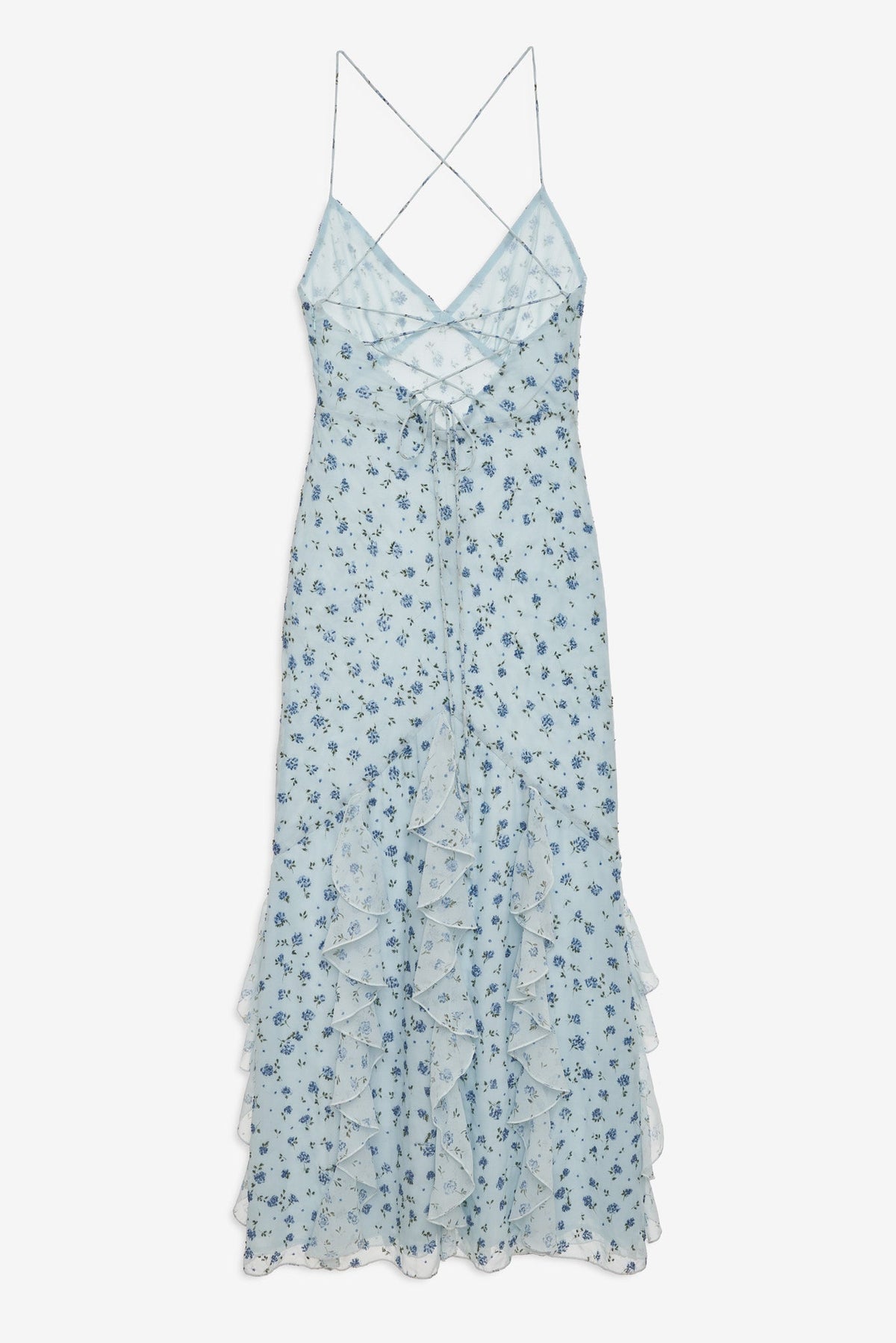 Elea Beaded Maxi Dress Blue - For Love & Lemons