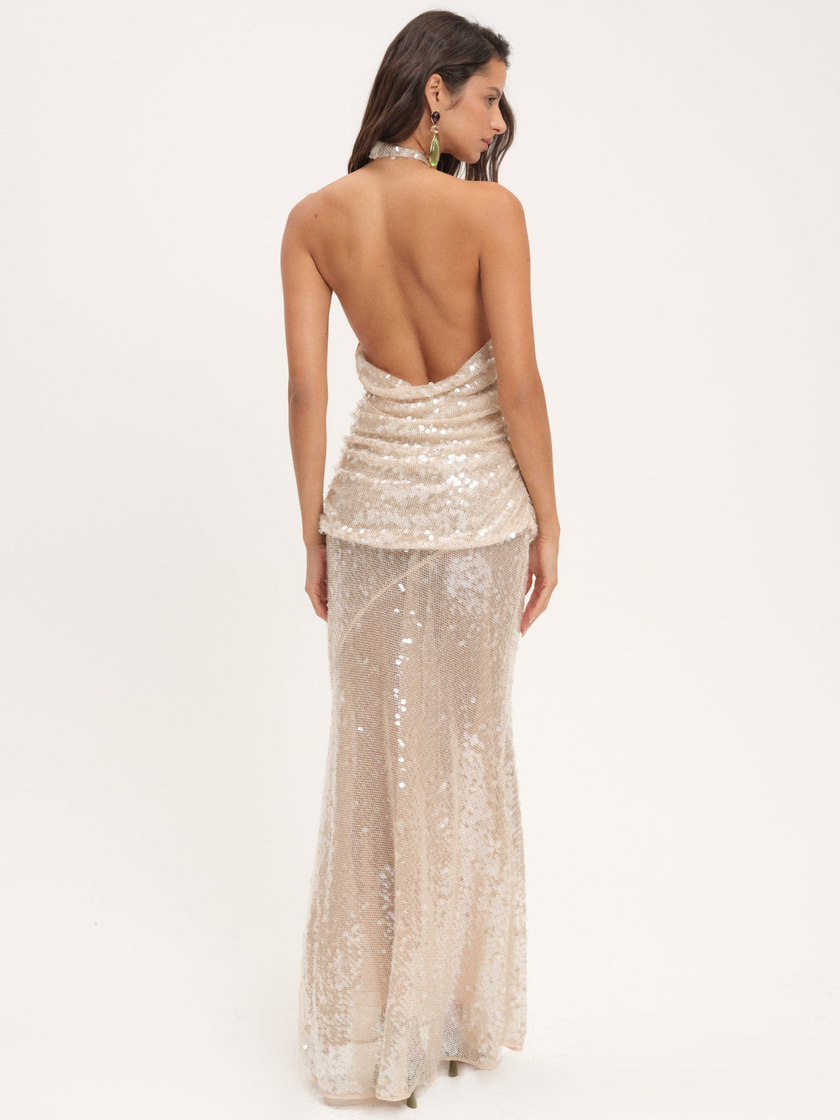 Sydney Sequin Maxi Dress Nude - For Love & Lemons