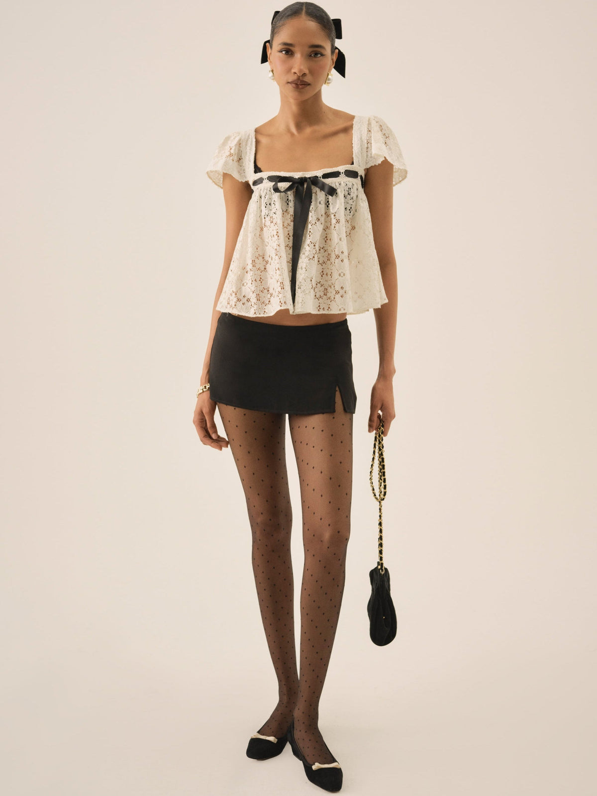 Creampuff Lace Top Cream - For Love & Lemons