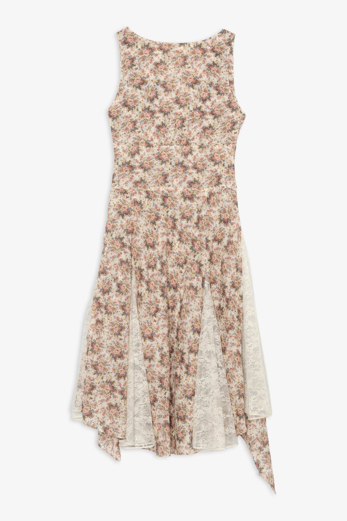 Betsy Floral Midi Dress Cream Brown - For Love & Lemons