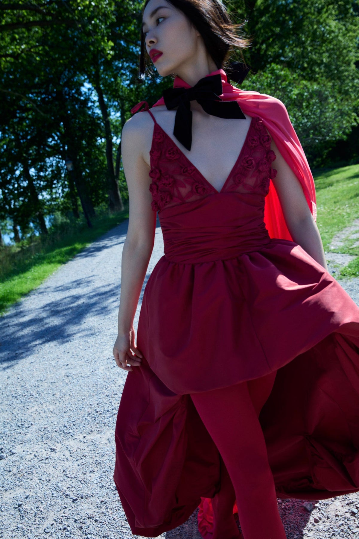 Esmeralda Gown Red - For Love & Lemons