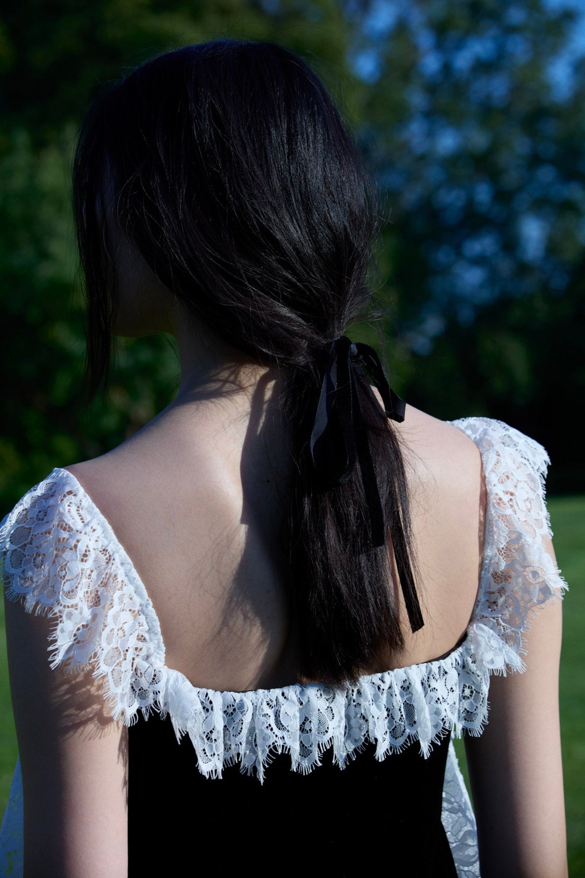 La Vie En Bow Velvet Maxi Dress Black - For Love & Lemons
