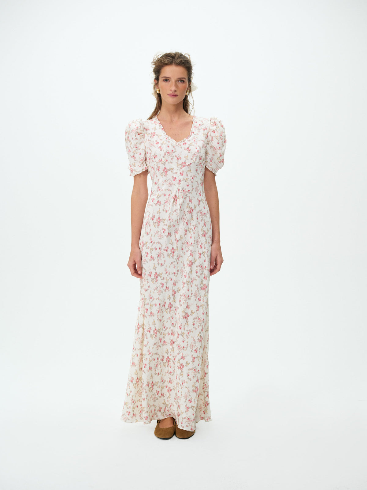 Country Floral Maxi Dress Cream - For Love & Lemons