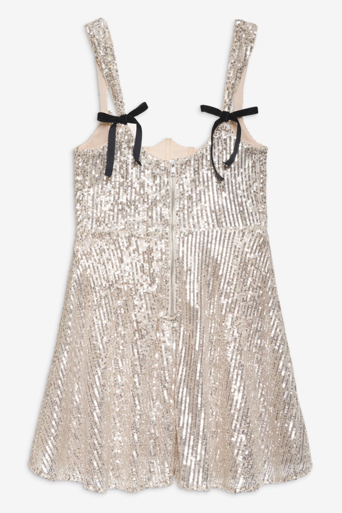Candice Mini Dress Silver - For Love & Lemons