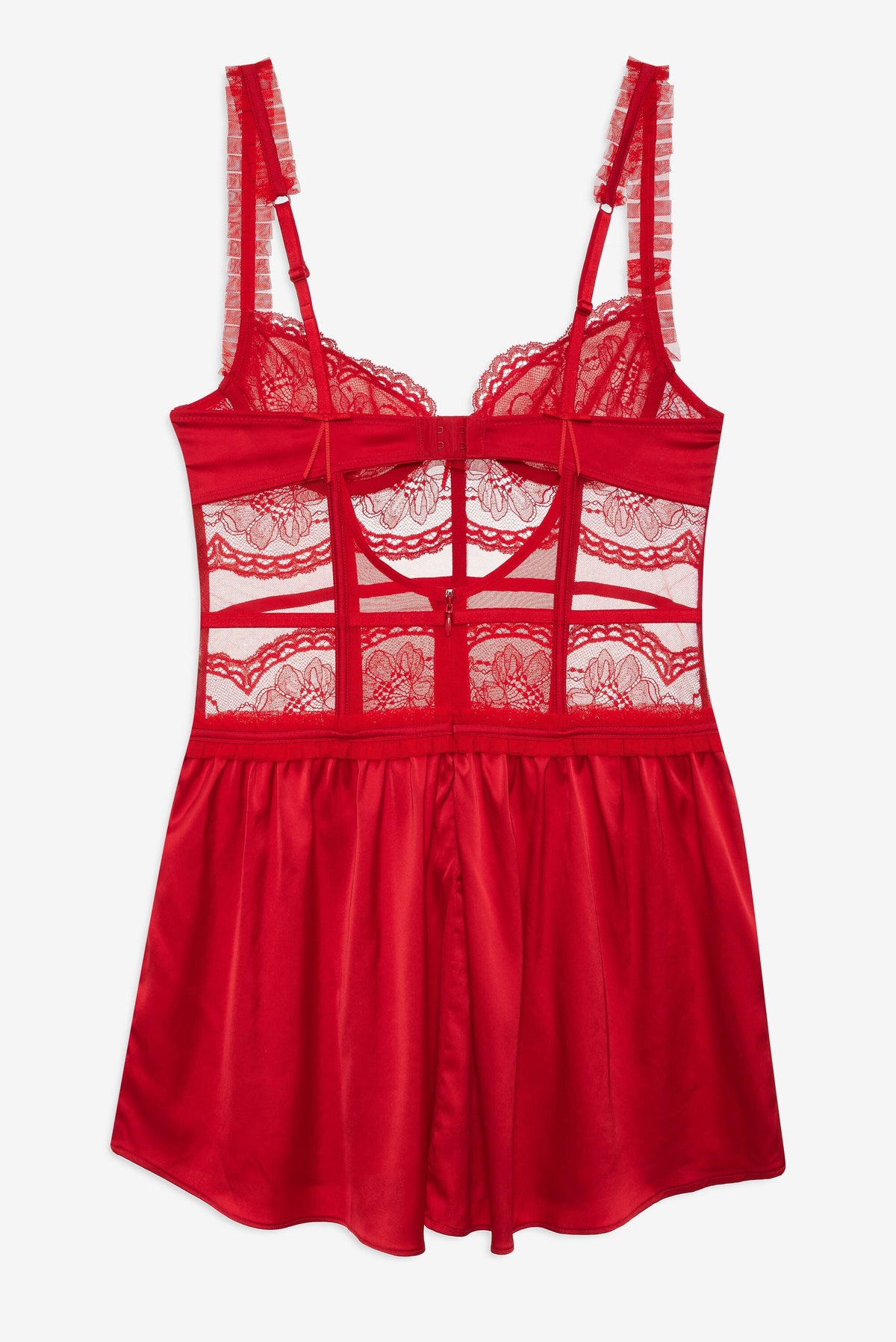 Fiona Lace Slip Dress Red - For Love & Lemons