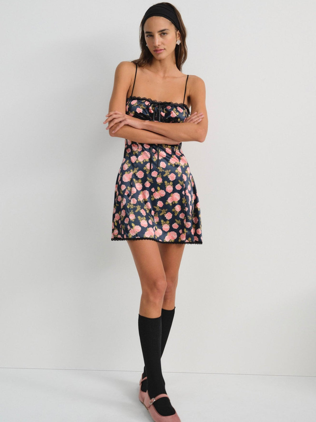 Kayla Slip Dress Navy - For Love & Lemons