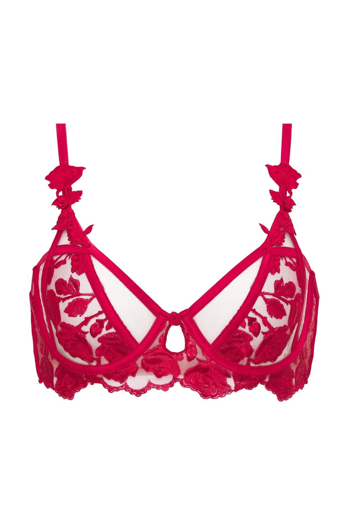 Romantic Roses Underwire Bra Red - For Love & Lemons
