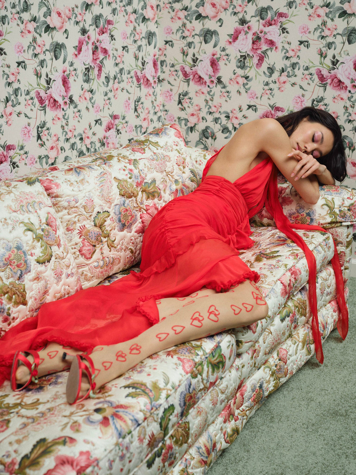 Kayta Gown Red - For Love & Lemons