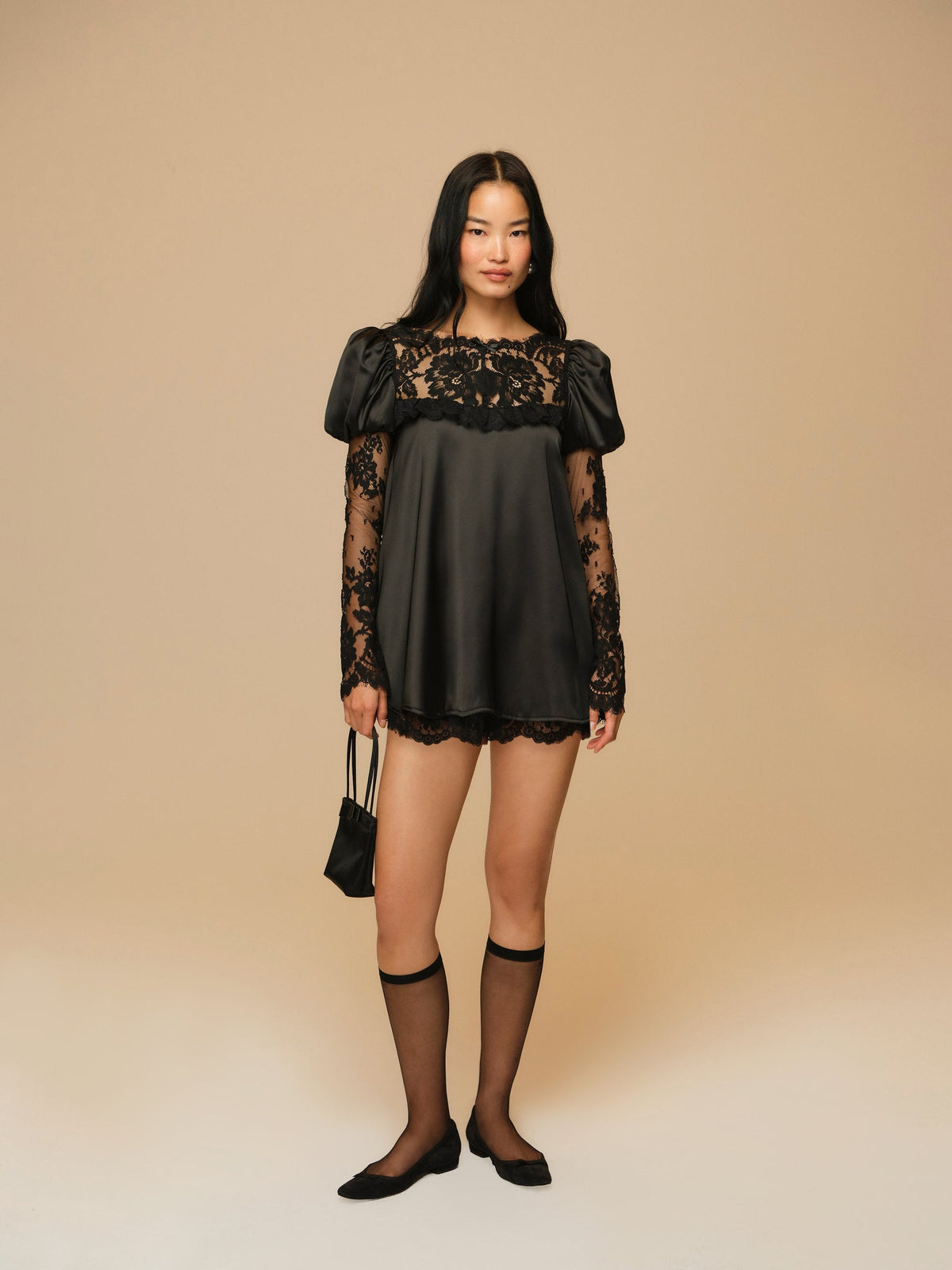 Isadore Mini Dress Black - For Love & Lemons