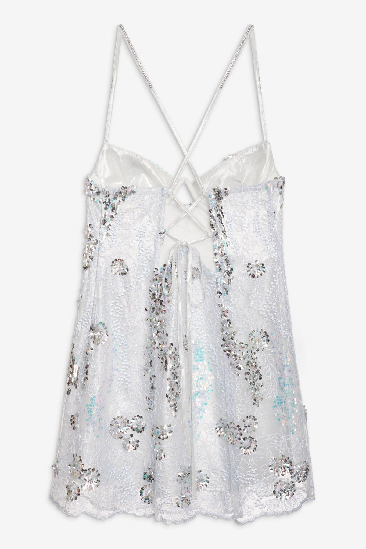 Opal Mini Dress Silver - For Love & Lemons
