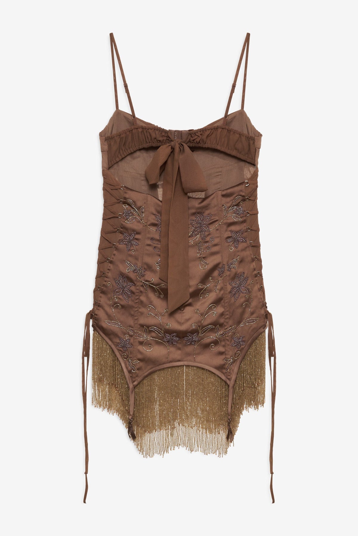 Olea Mini Dress Brown - For Love & Lemons