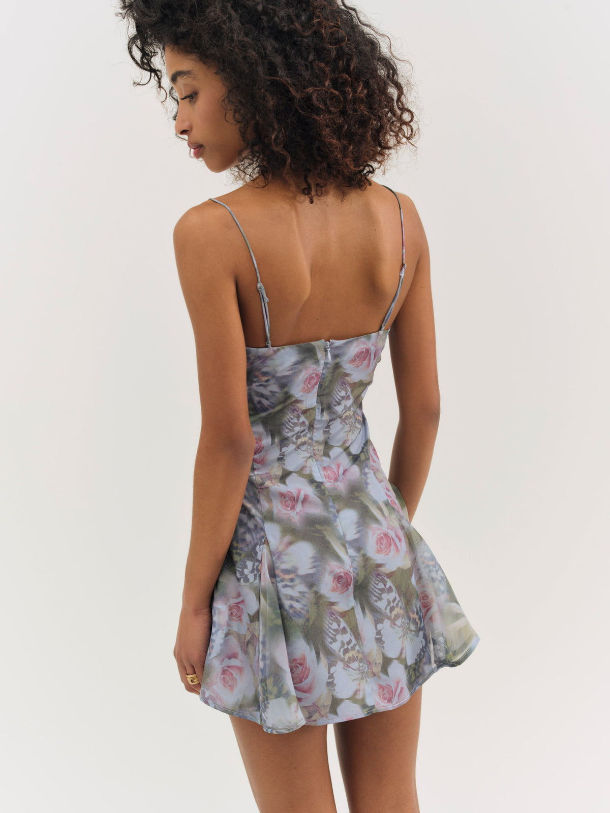 Fallen Floral Mini Dress Purple - For Love & Lemons