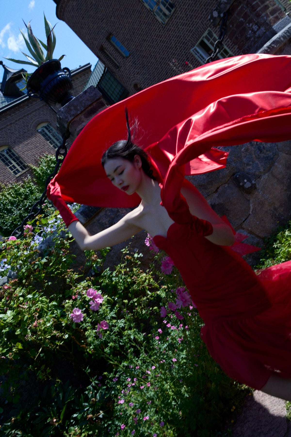 Serafina Gown Red - For Love & Lemons