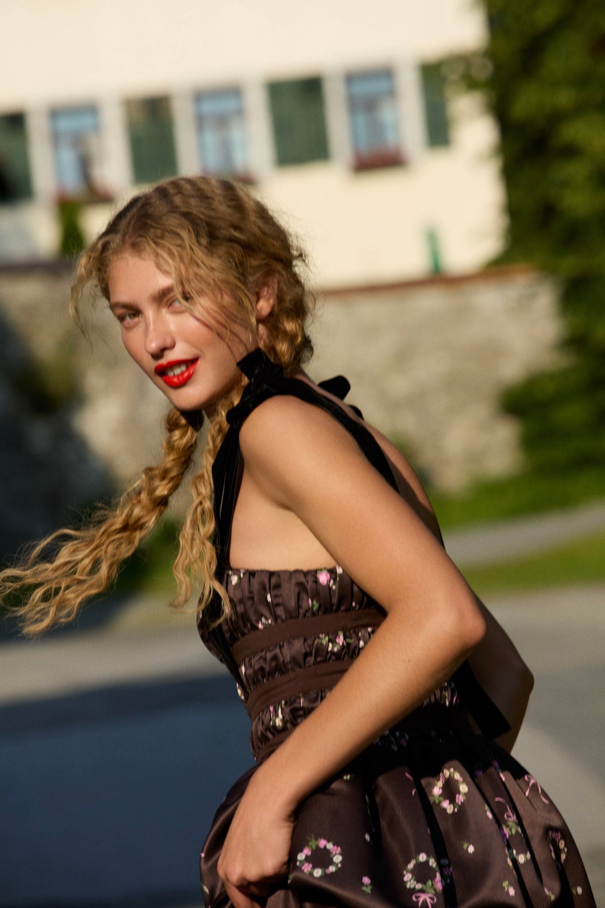 Kendra Midi Dress Brown - For Love & Lemons