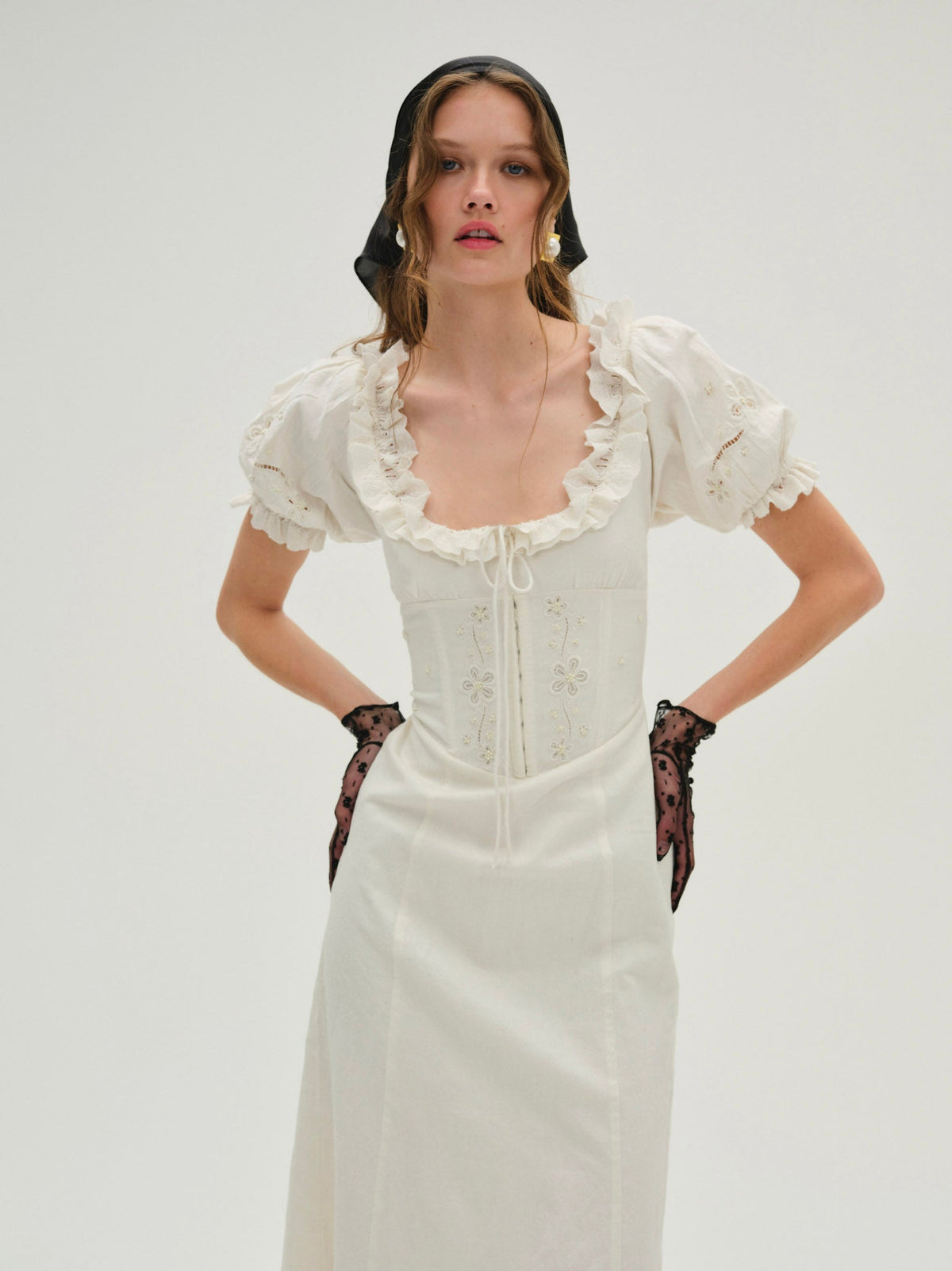 Adelie Midi Dress White - For Love & Lemons