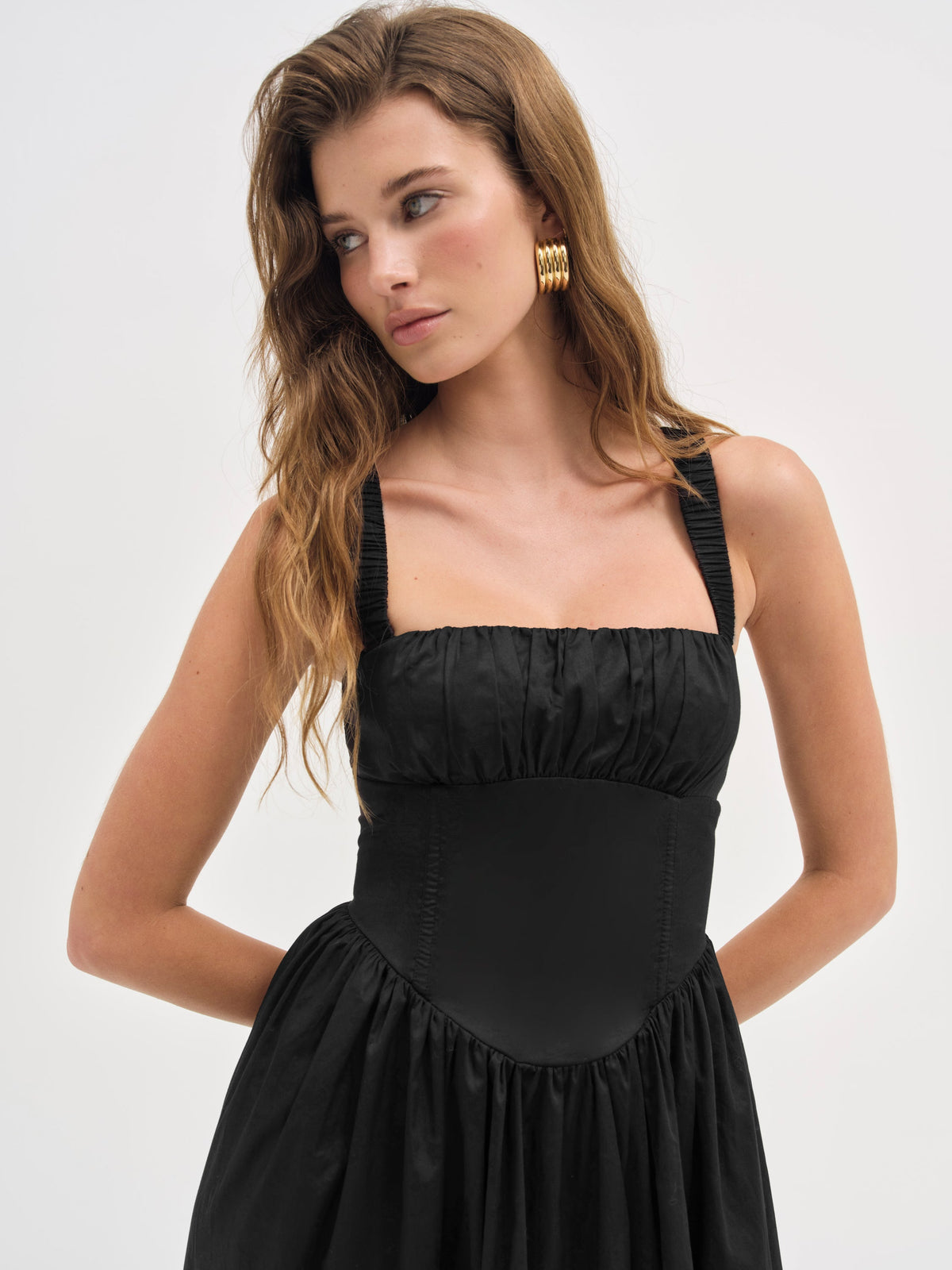 Etienne Midi Dress Black - For Love & Lemons