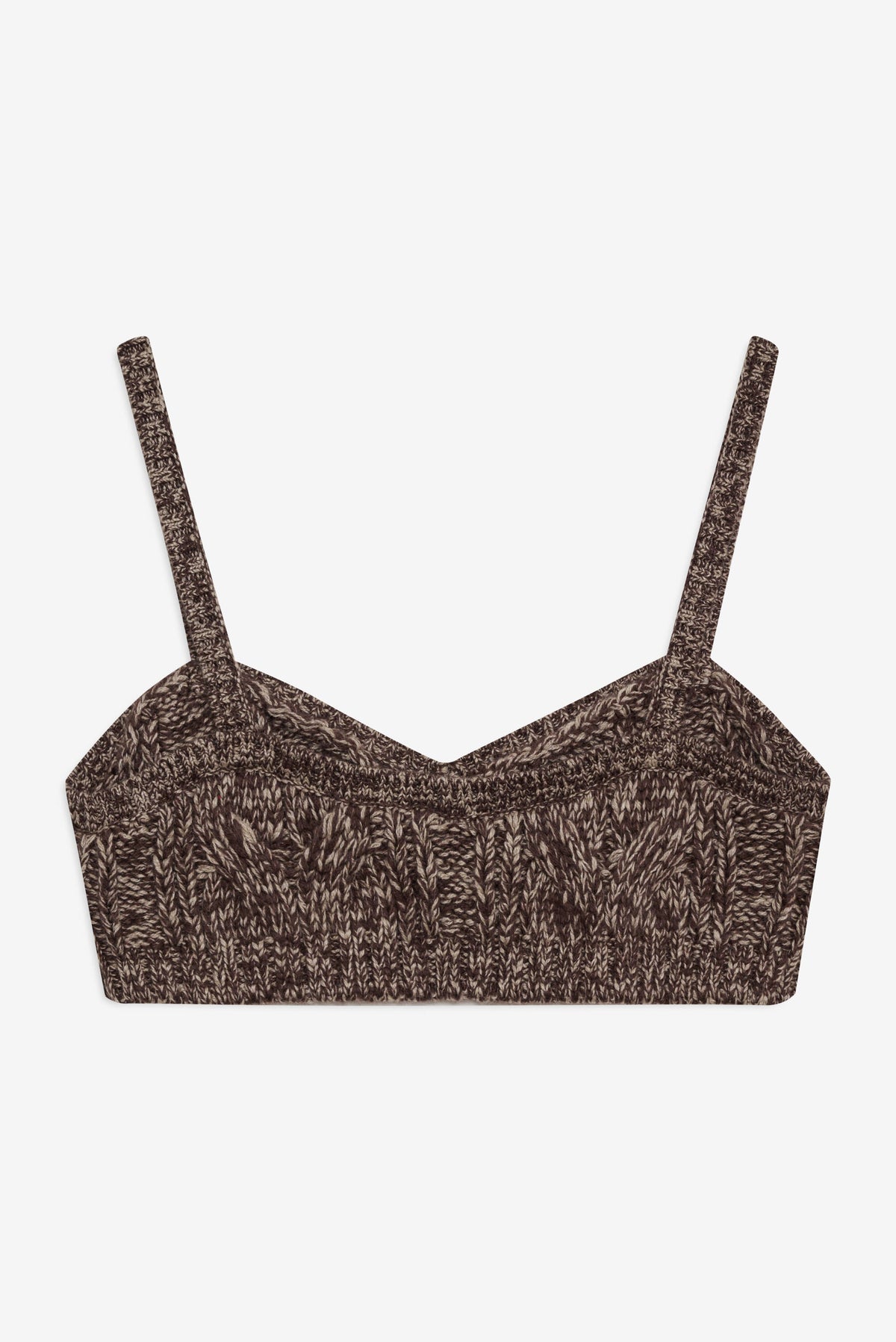 Nathalie Knit Bra Top Brown - For Love & Lemons