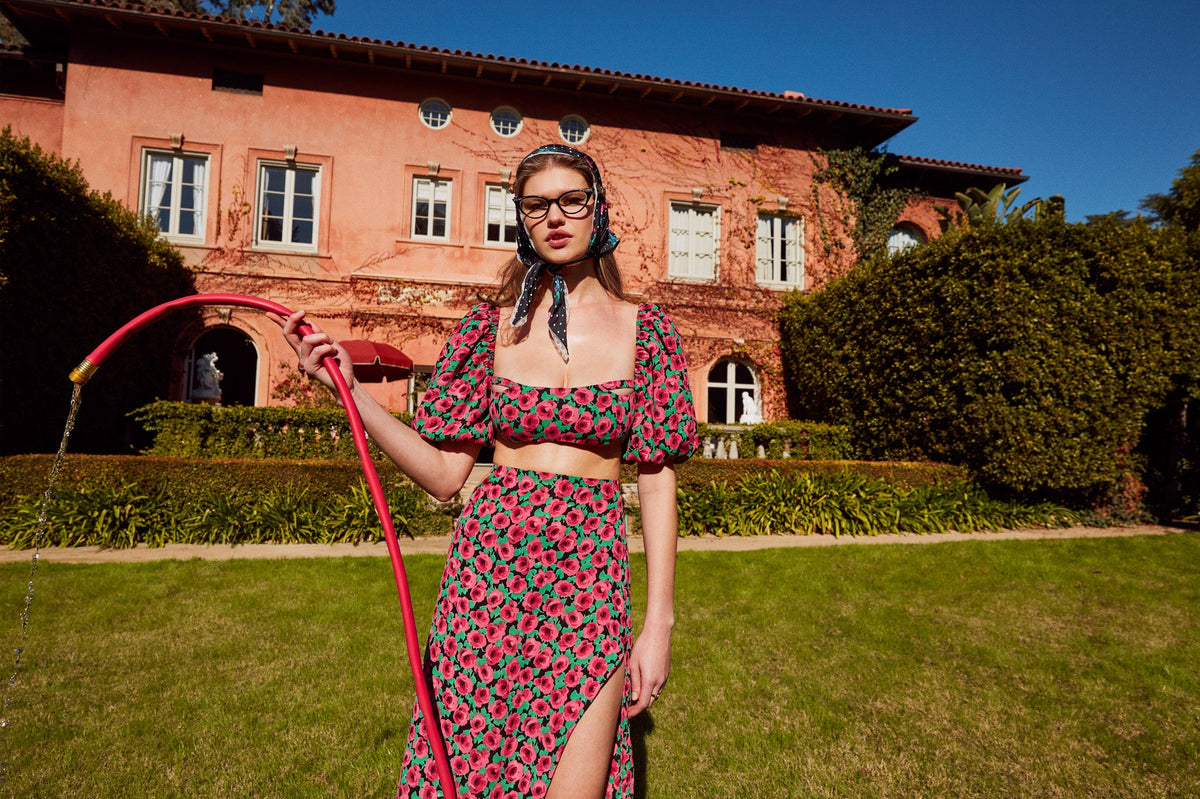 Dolcetto Crop Top Red - For Love & Lemons