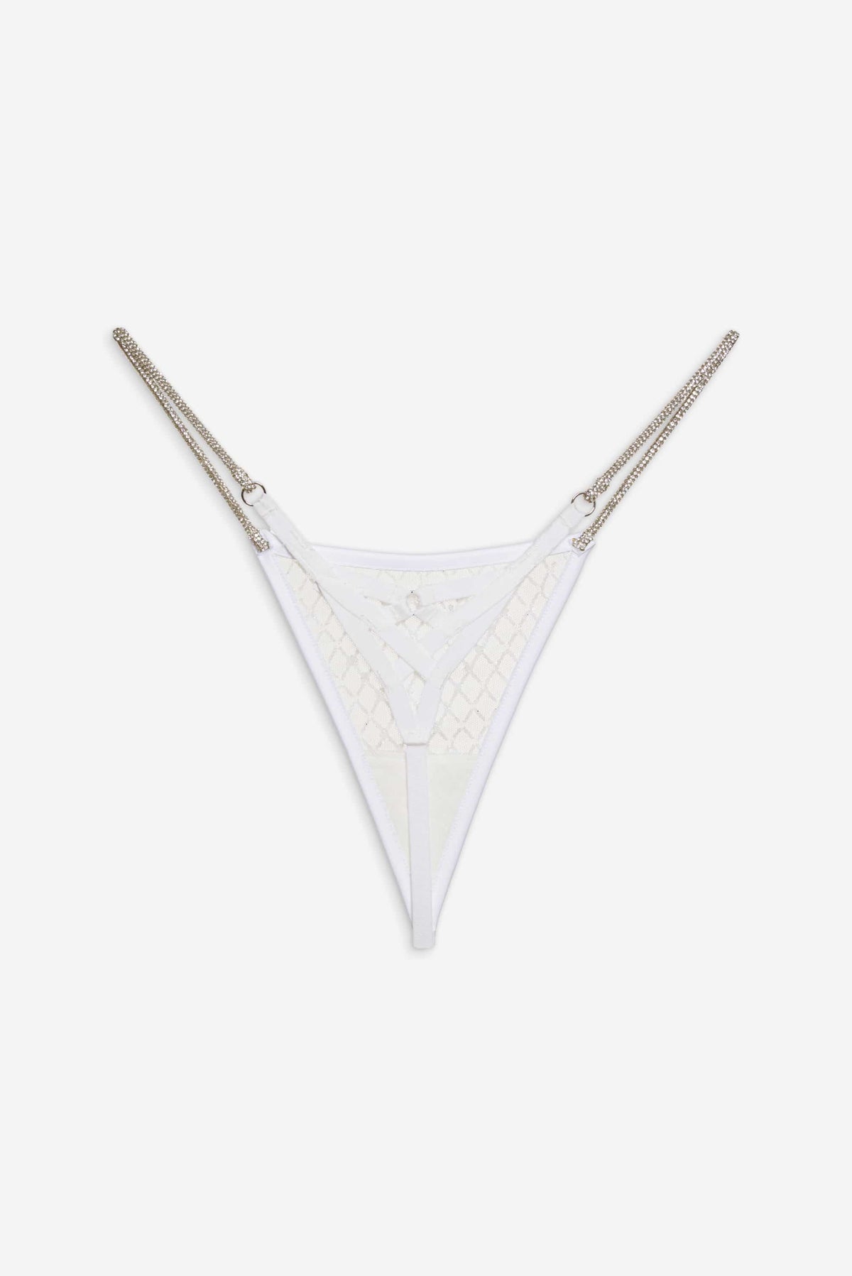 Glitter Thong Panty White - For Love & Lemons