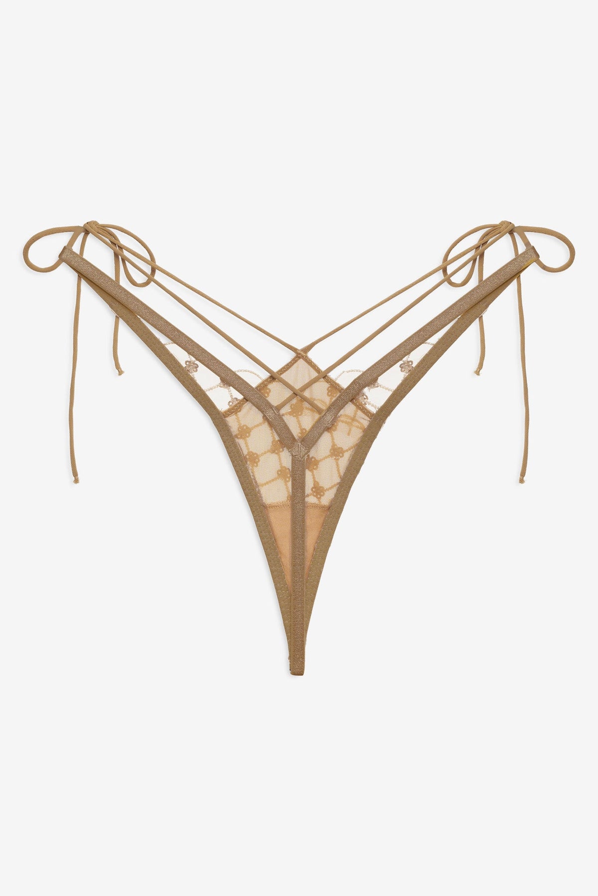 Dazzle Me Thong Panty Gold - For Love & Lemons