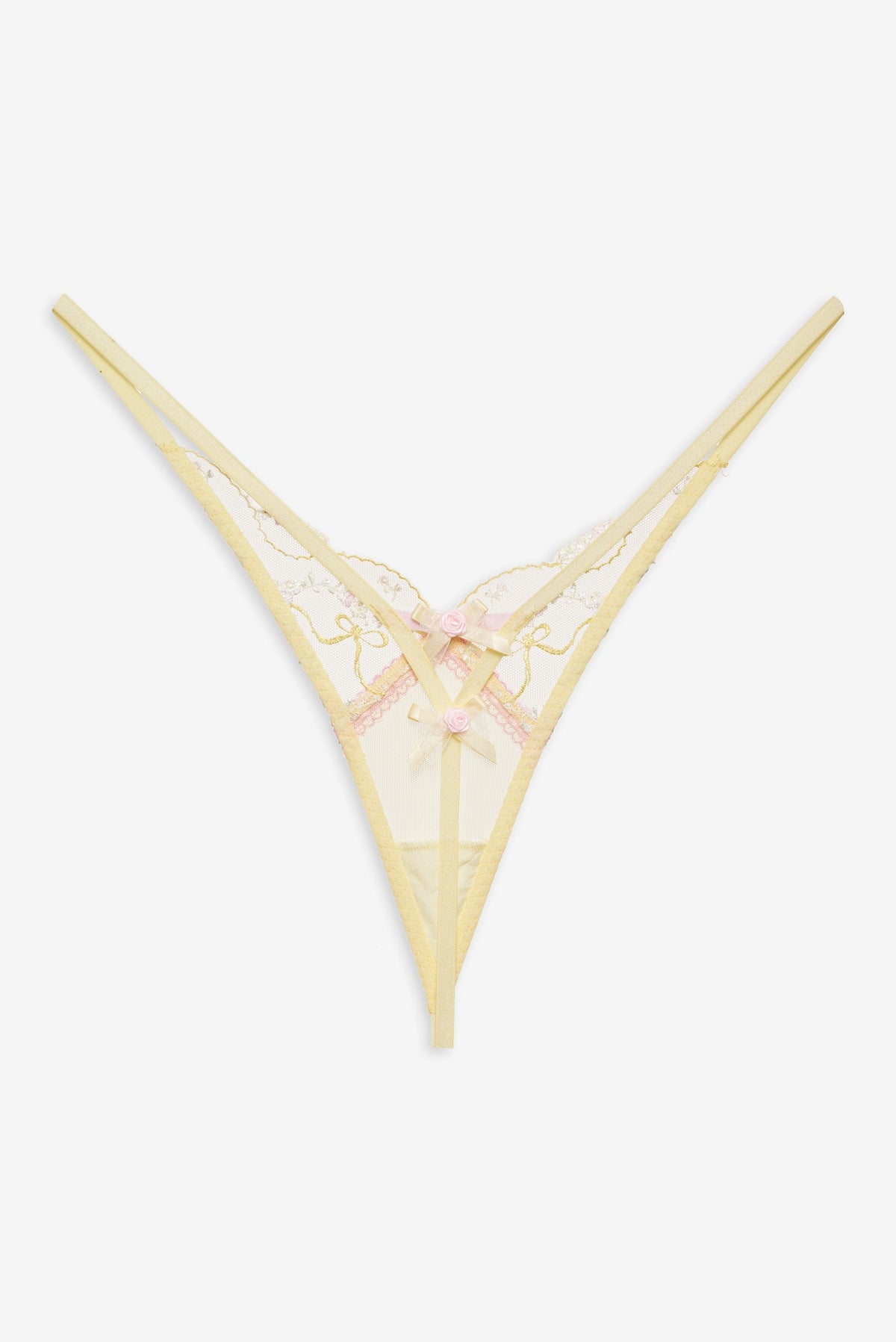 Sunny Bouquet Thong Panty Multi Yellow - For Love & Lemons