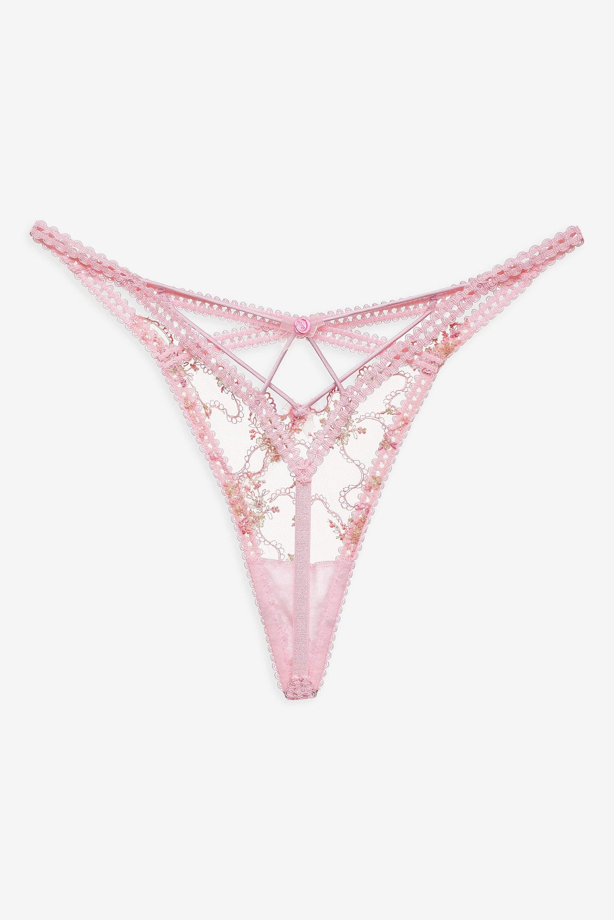 Dainty Daphne Thong Panty Pink - For Love & Lemons