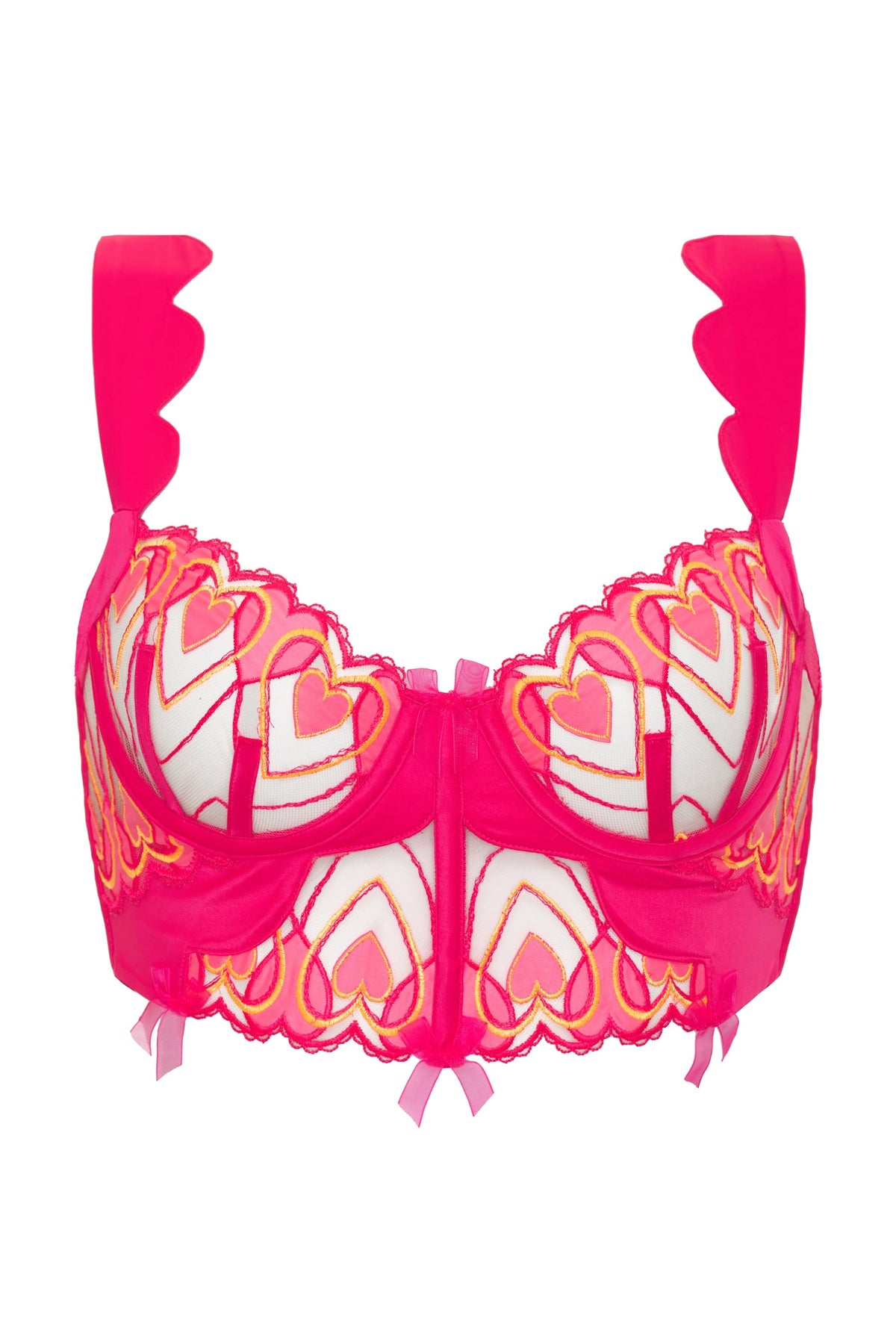 Graphic Hearts Bustier Pink - For Love & Lemons