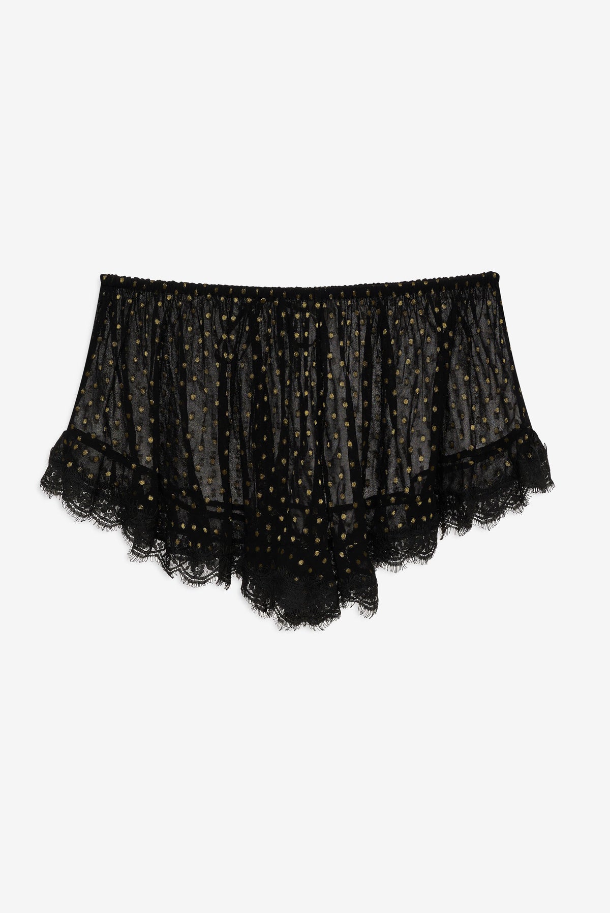 Liz Lurex Dot Short Black - For Love & Lemons
