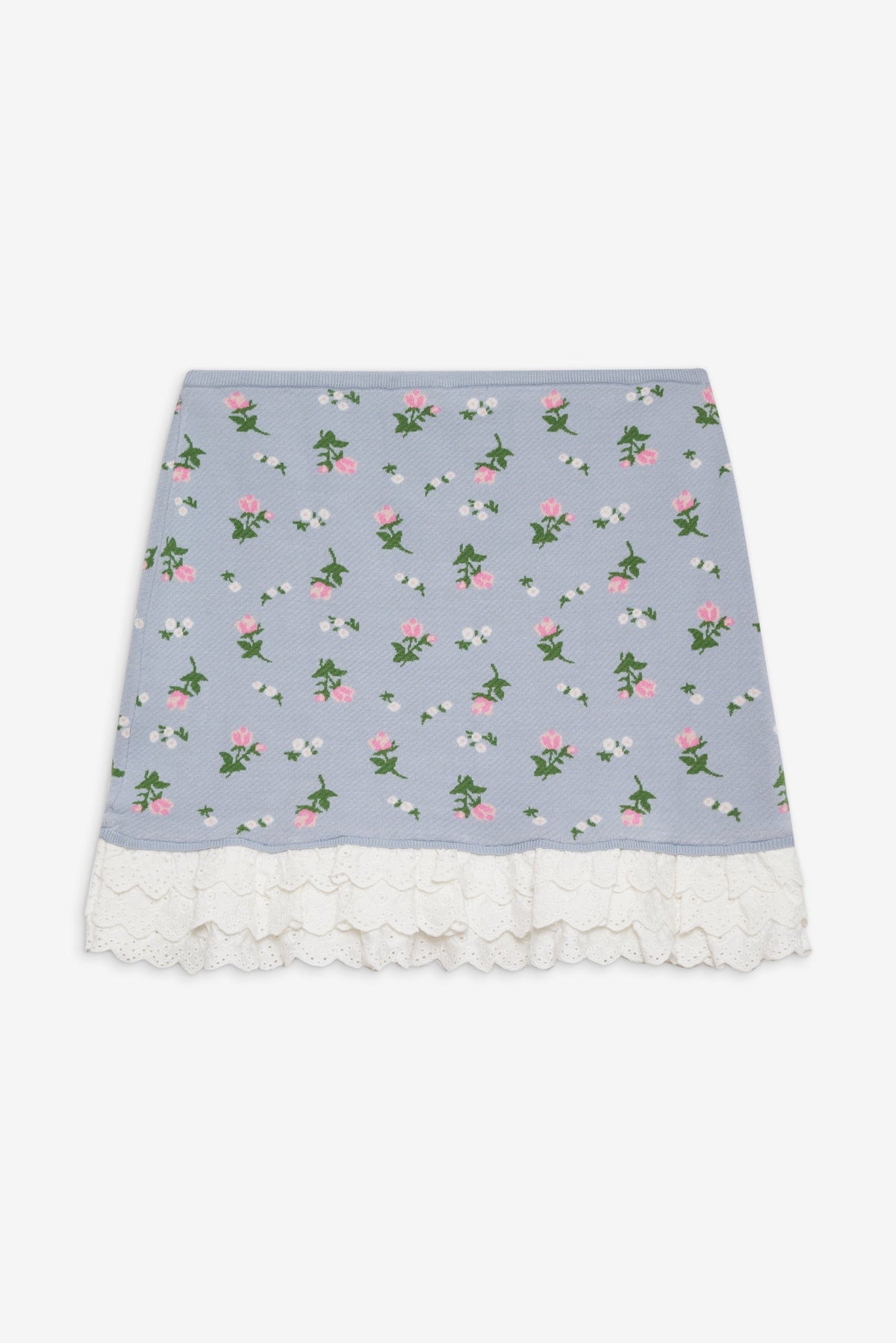 Amalia Knit Mini Skirt Blue - For Love & Lemons
