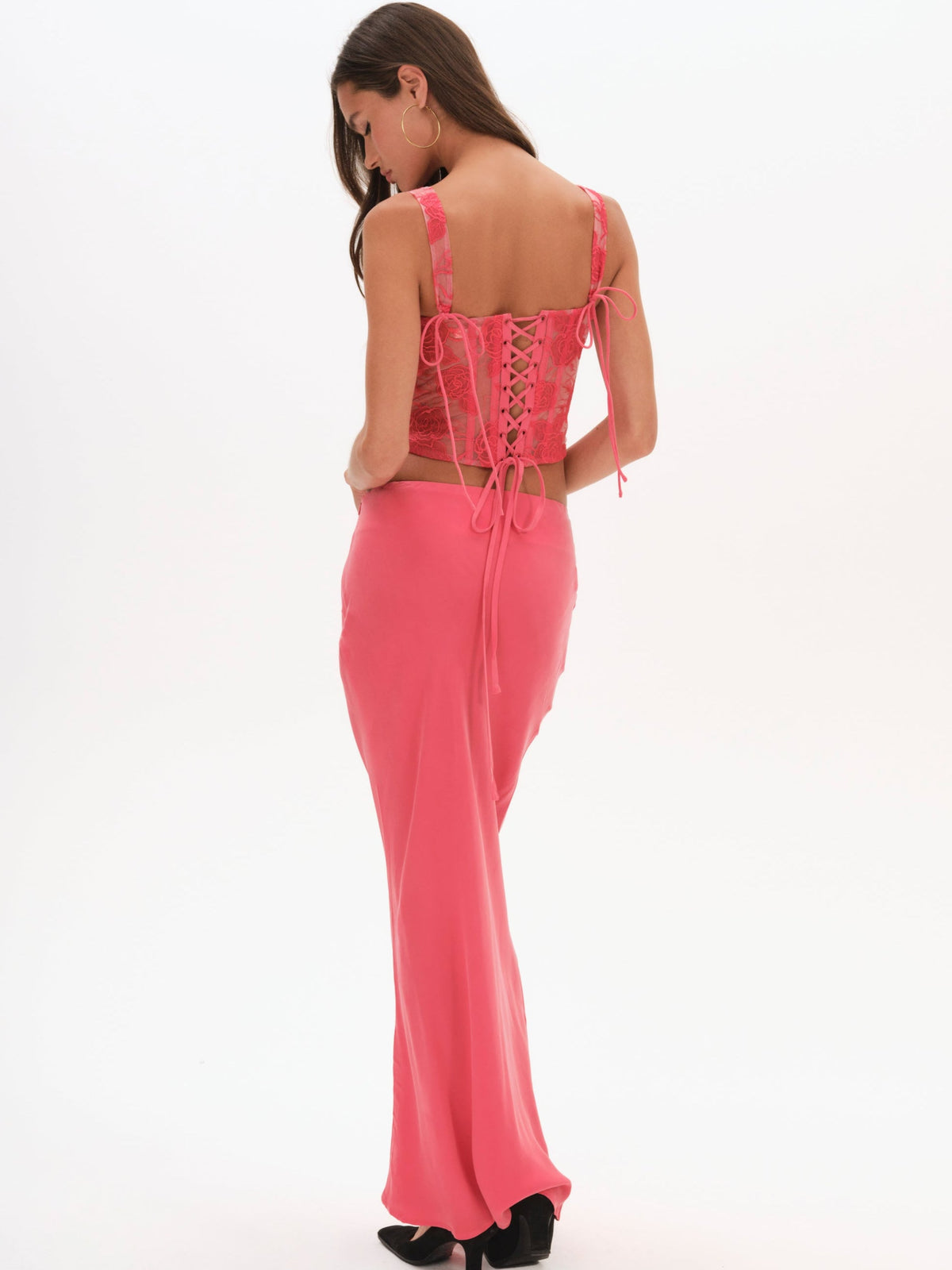 Lena Maxi Skirt Red - For Love & Lemons