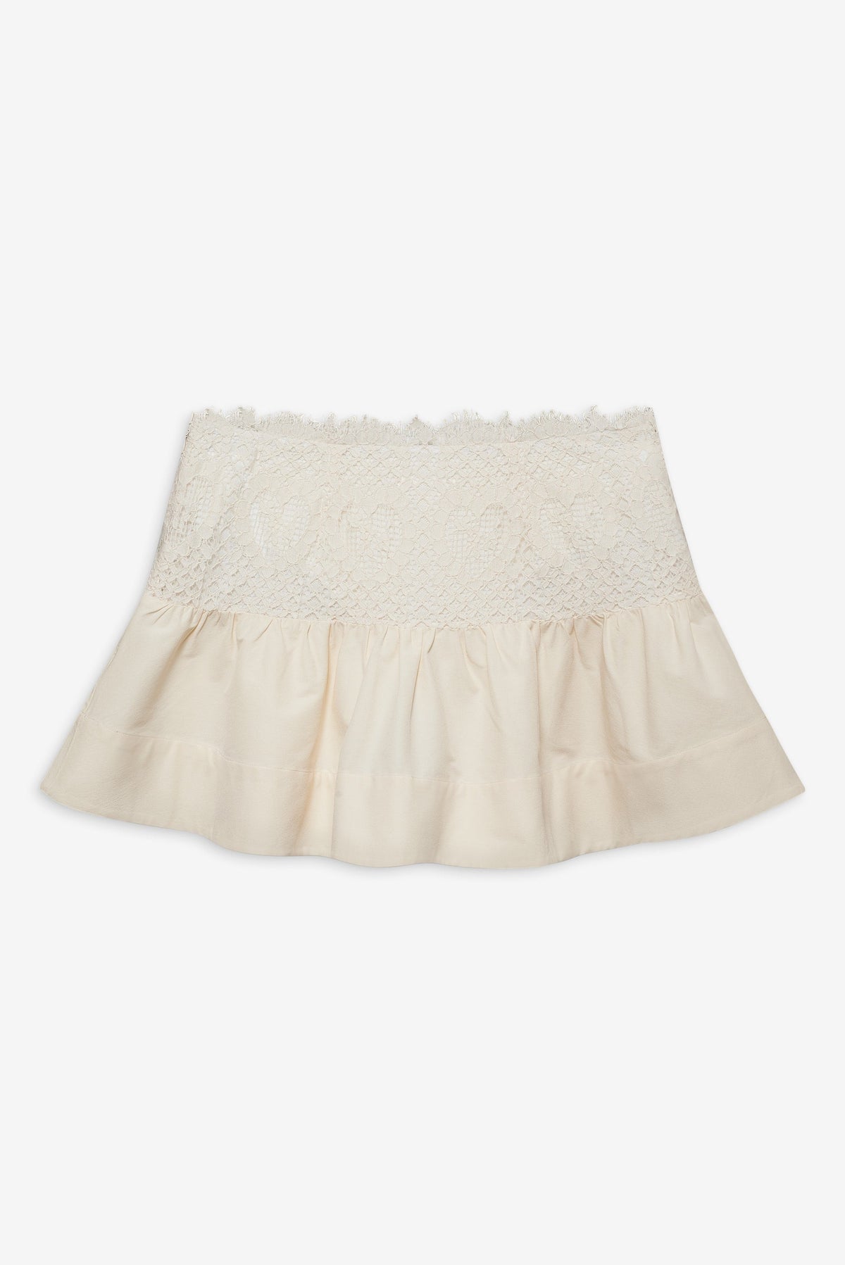 Doily Lace Mini Skirt Cream - For Love & Lemons