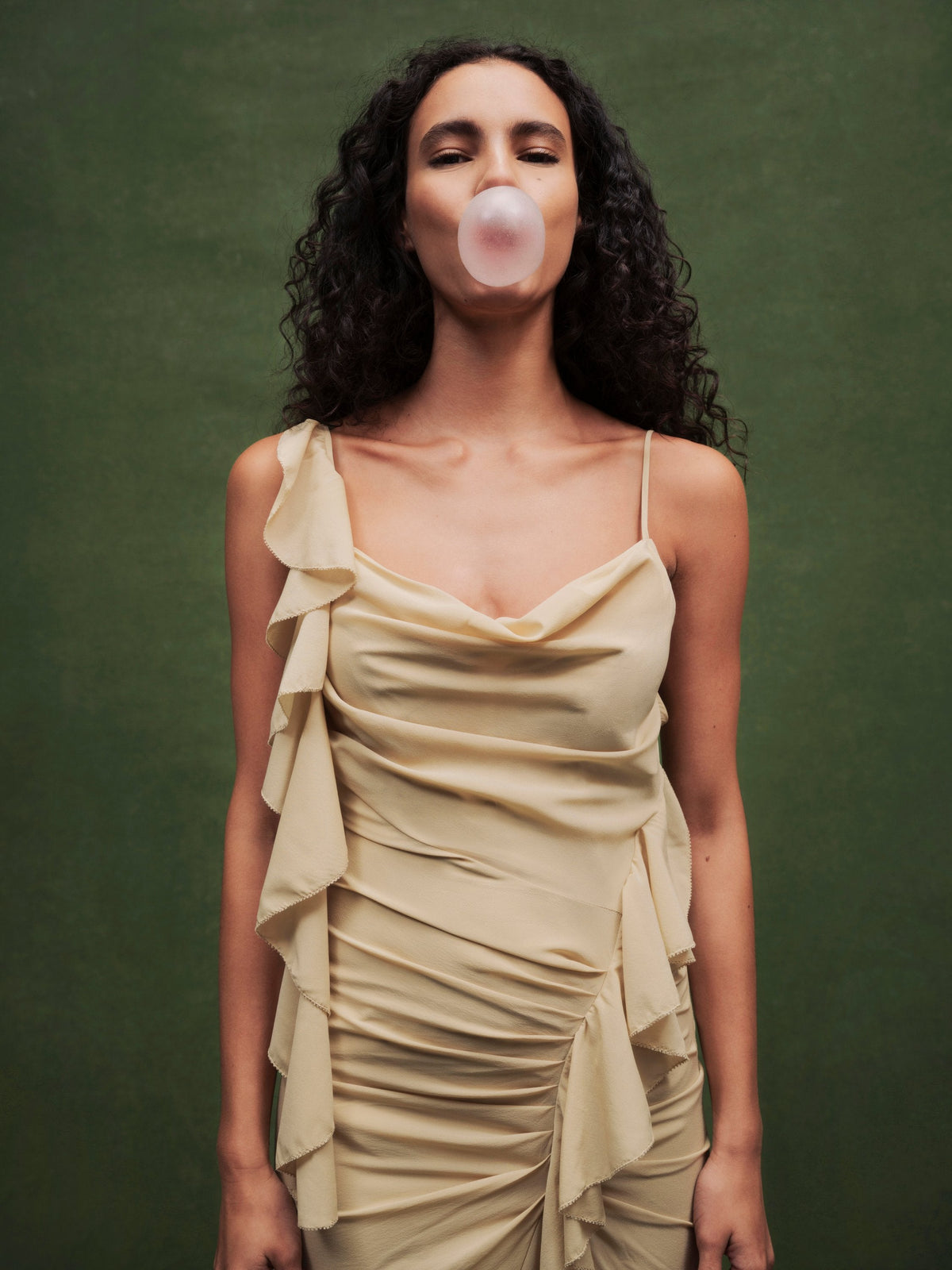 Fernanda Gown LT Olive - For Love & Lemons