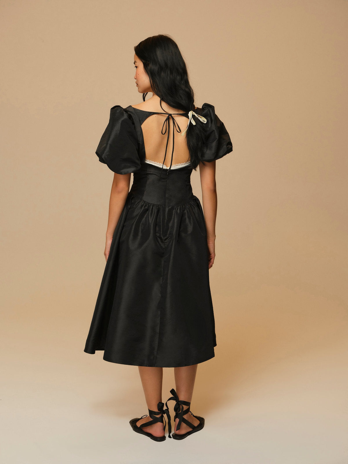 Valeria Midi Dress Black - For Love & Lemons
