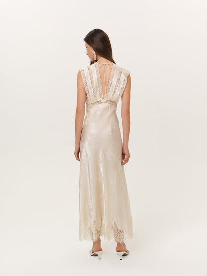 Adrift Maxi Dress Cream - For Love & Lemons