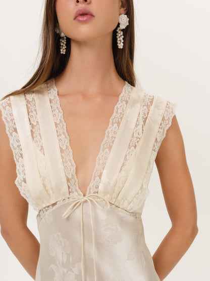 Adrift Maxi Dress Cream - For Love & Lemons