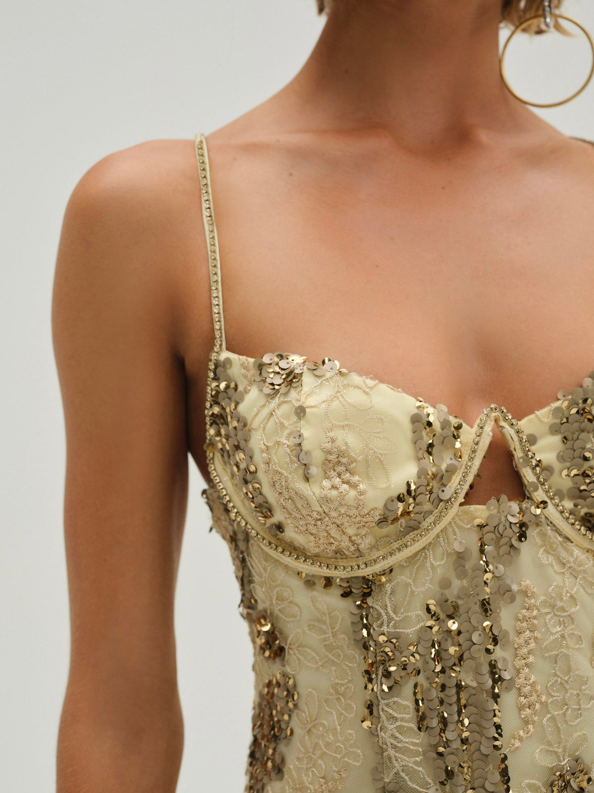 Opal Mini Dress Gold - For Love & Lemons